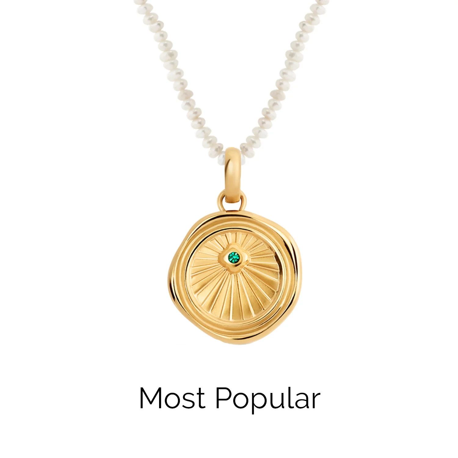 Layering Mini Pearl Beaded Chain Necklace (Gold) - Image 2