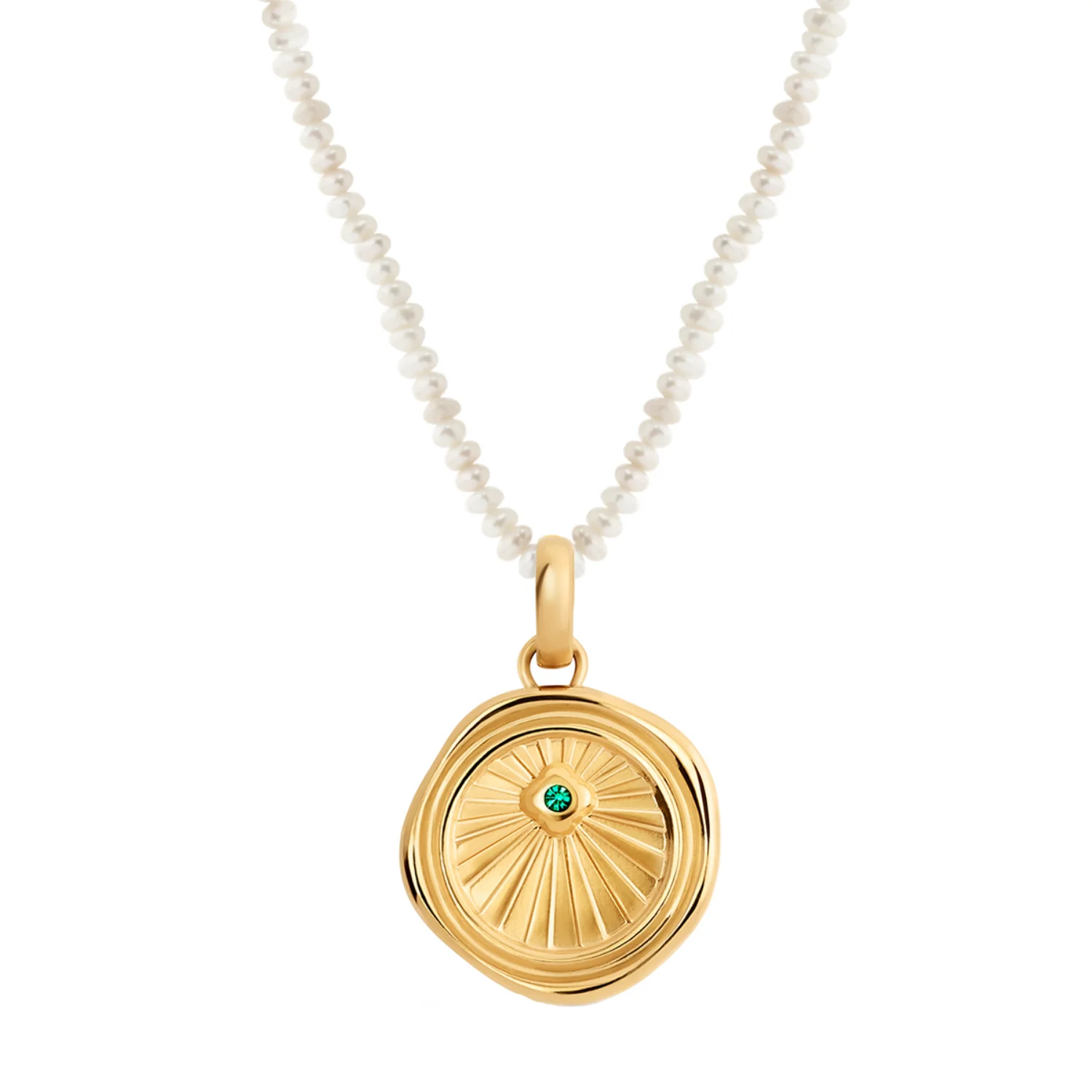 Layering Mini Pearl Beaded Chain Necklace (Gold) - Image 3