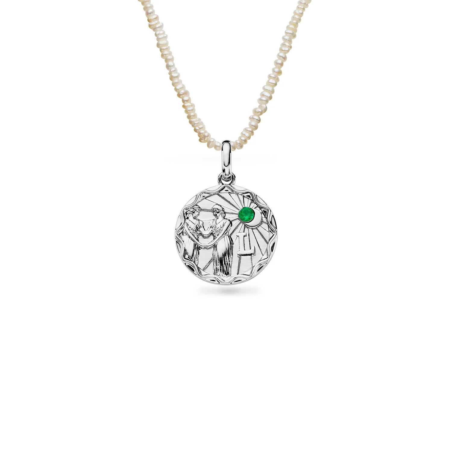 Layering Mini Pearl Beaded Chain Necklace (Silver) - Image 2