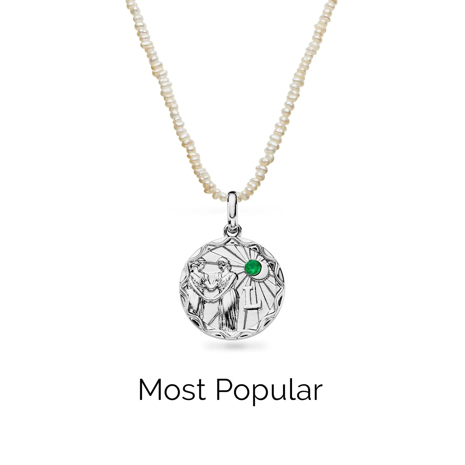 Layering Mini Pearl Beaded Chain Necklace (Silver) - Image 3