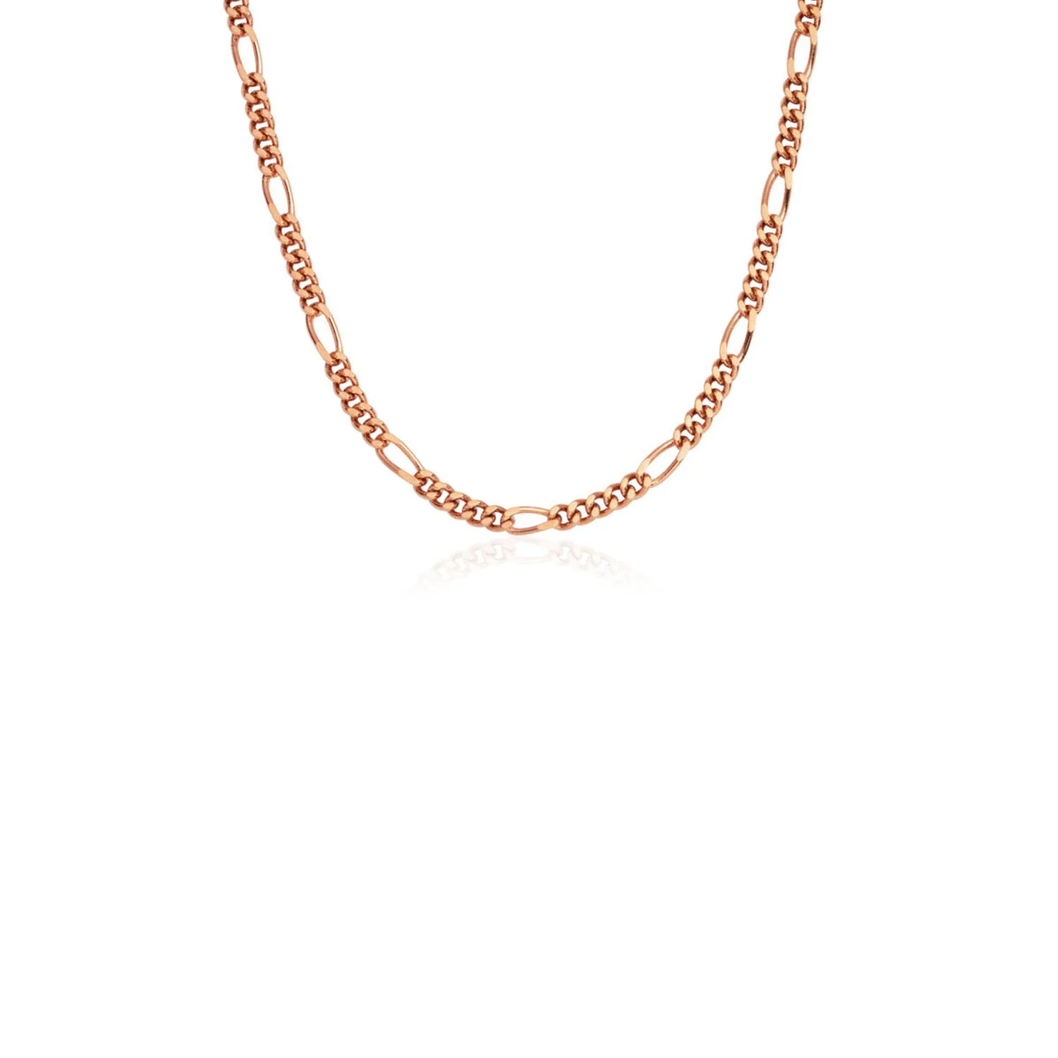 Layering Small Figaro Chain Necklace (Rose Gold) - Image 2