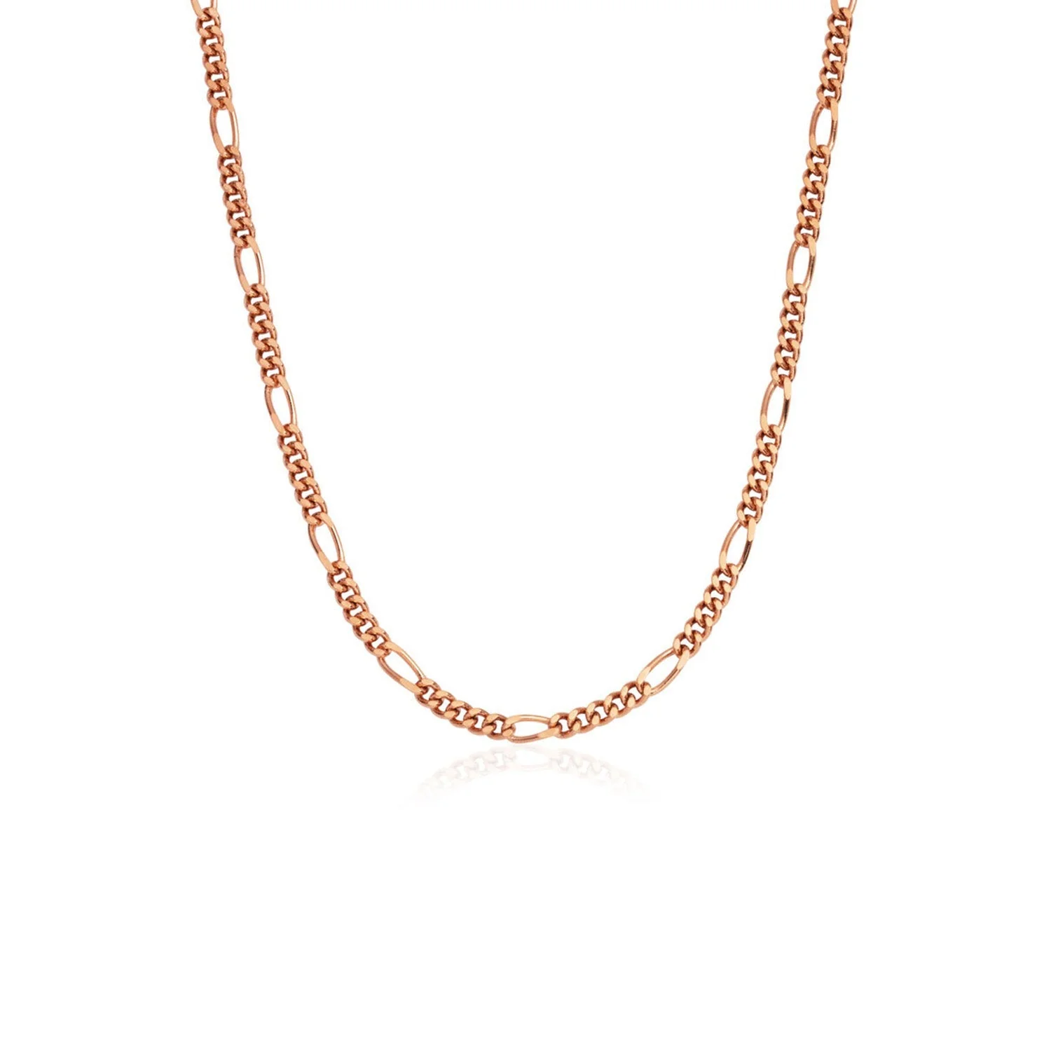 Layering Small Figaro Chain Necklace (Rose Gold) - Image 4
