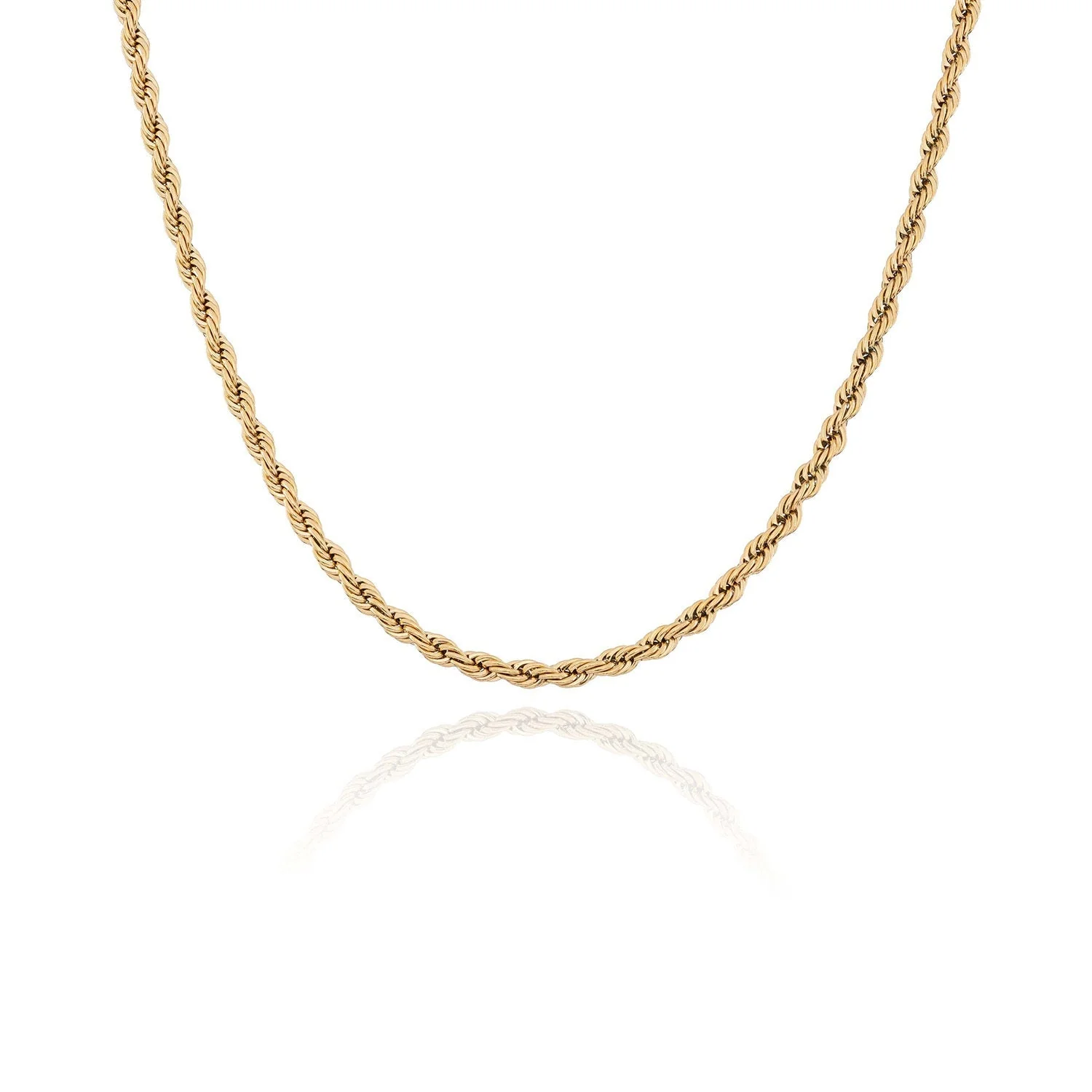 Layering Small Rope Chain Necklace (Gold) - Image 2