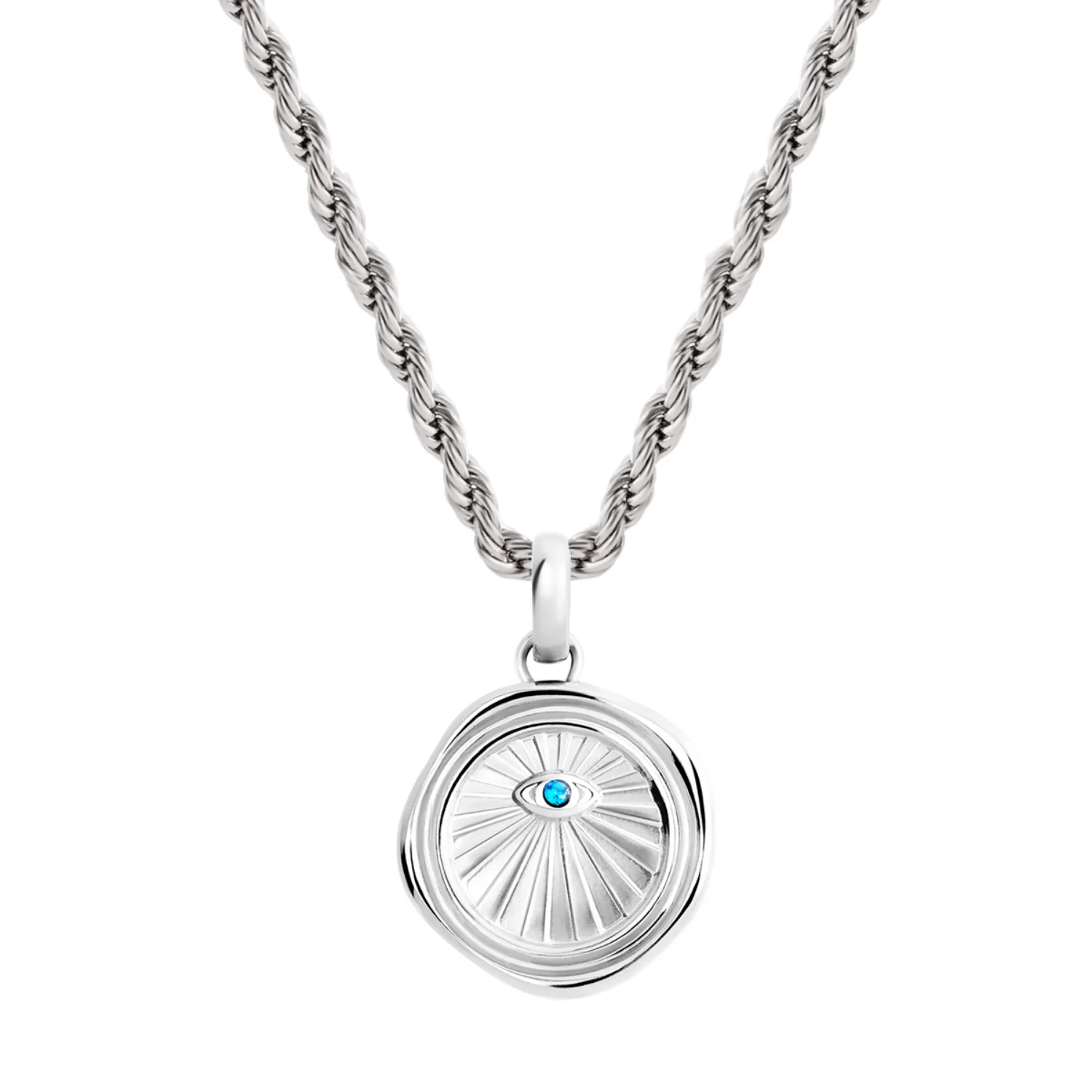 Layering Small Rope Chain Necklace (Silver) - Image 3