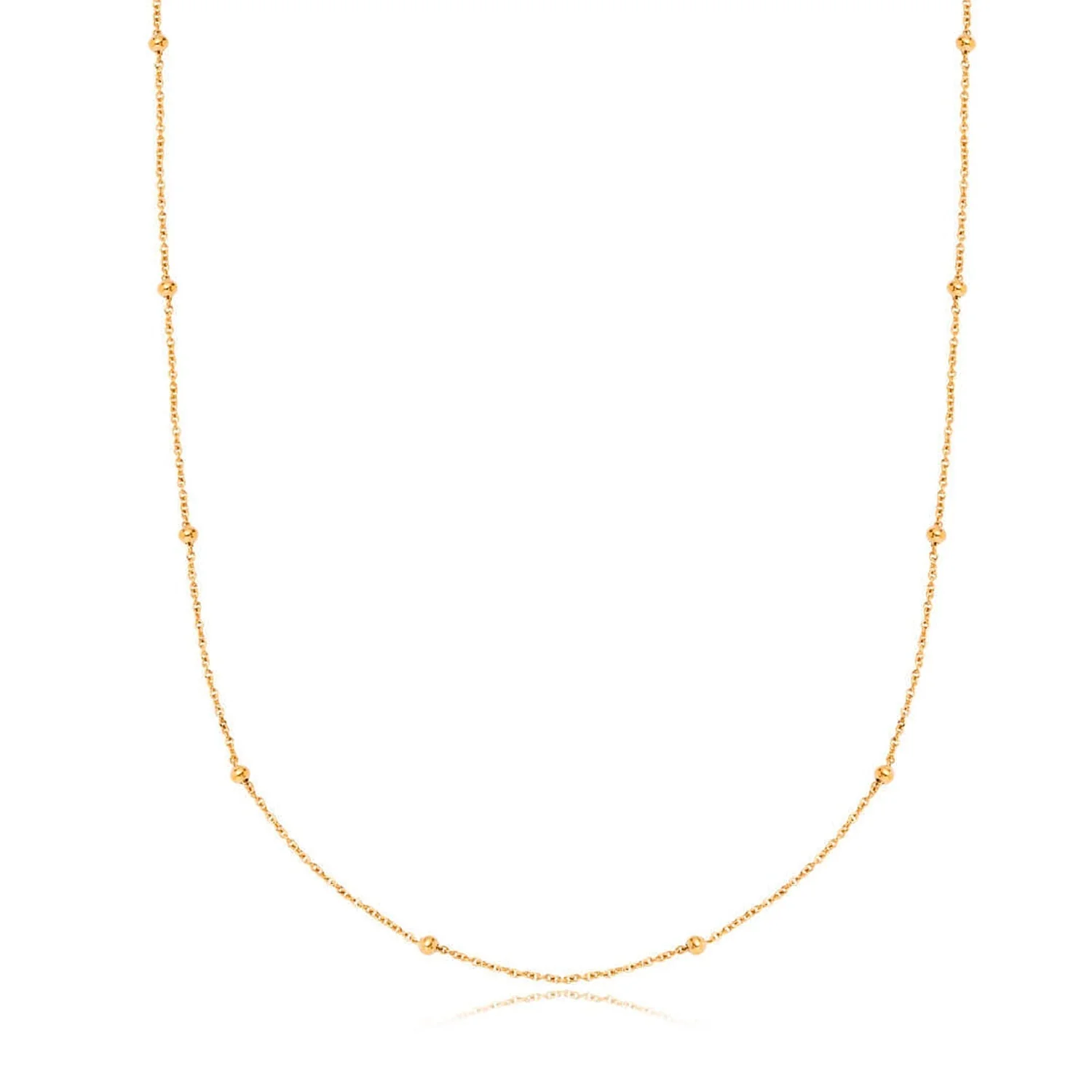 Layering Sphere Chain Necklace (Gold) - Image 4
