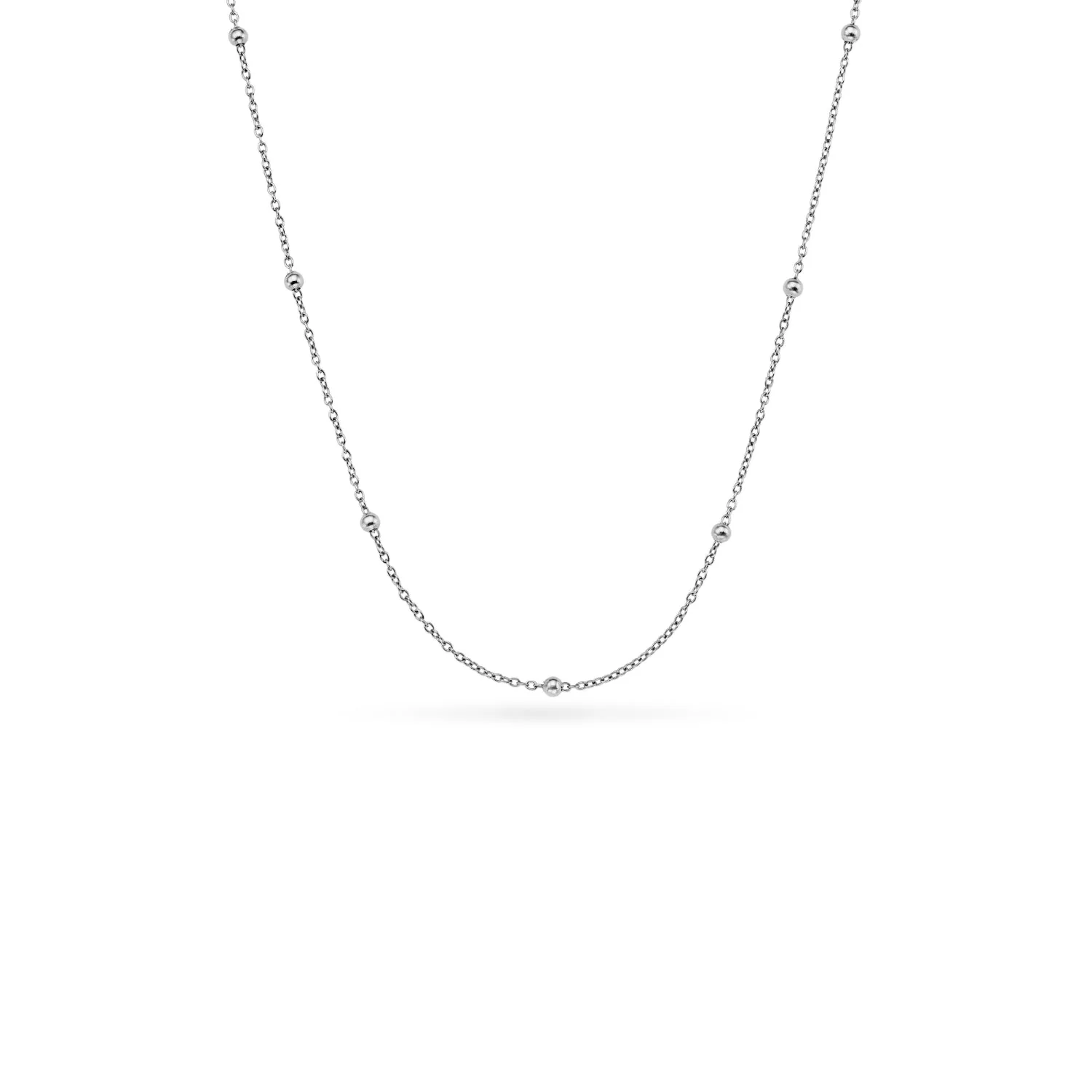 Sphere Chain Necklace (Silver) - Image 8