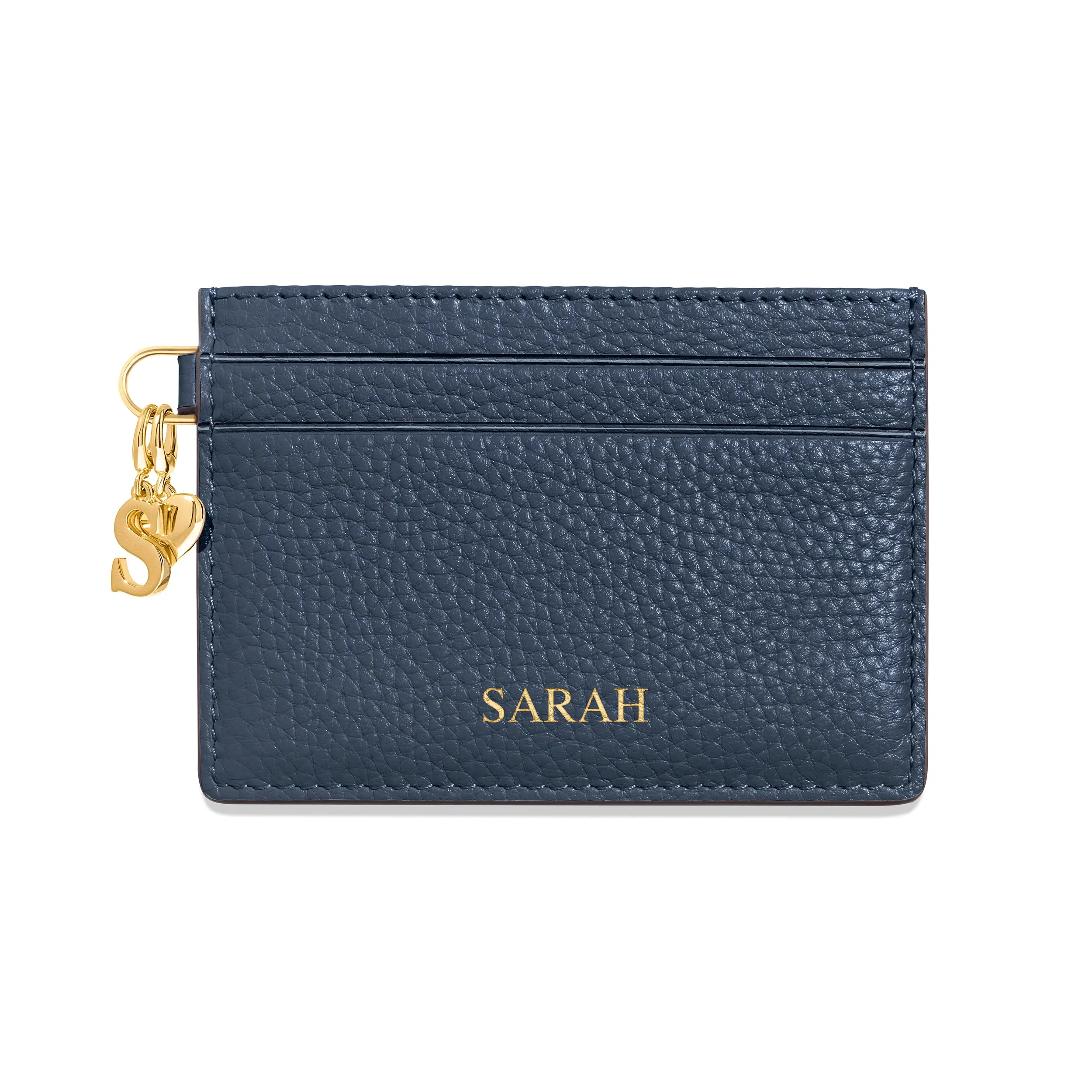 Leather Card Holder (Navy)