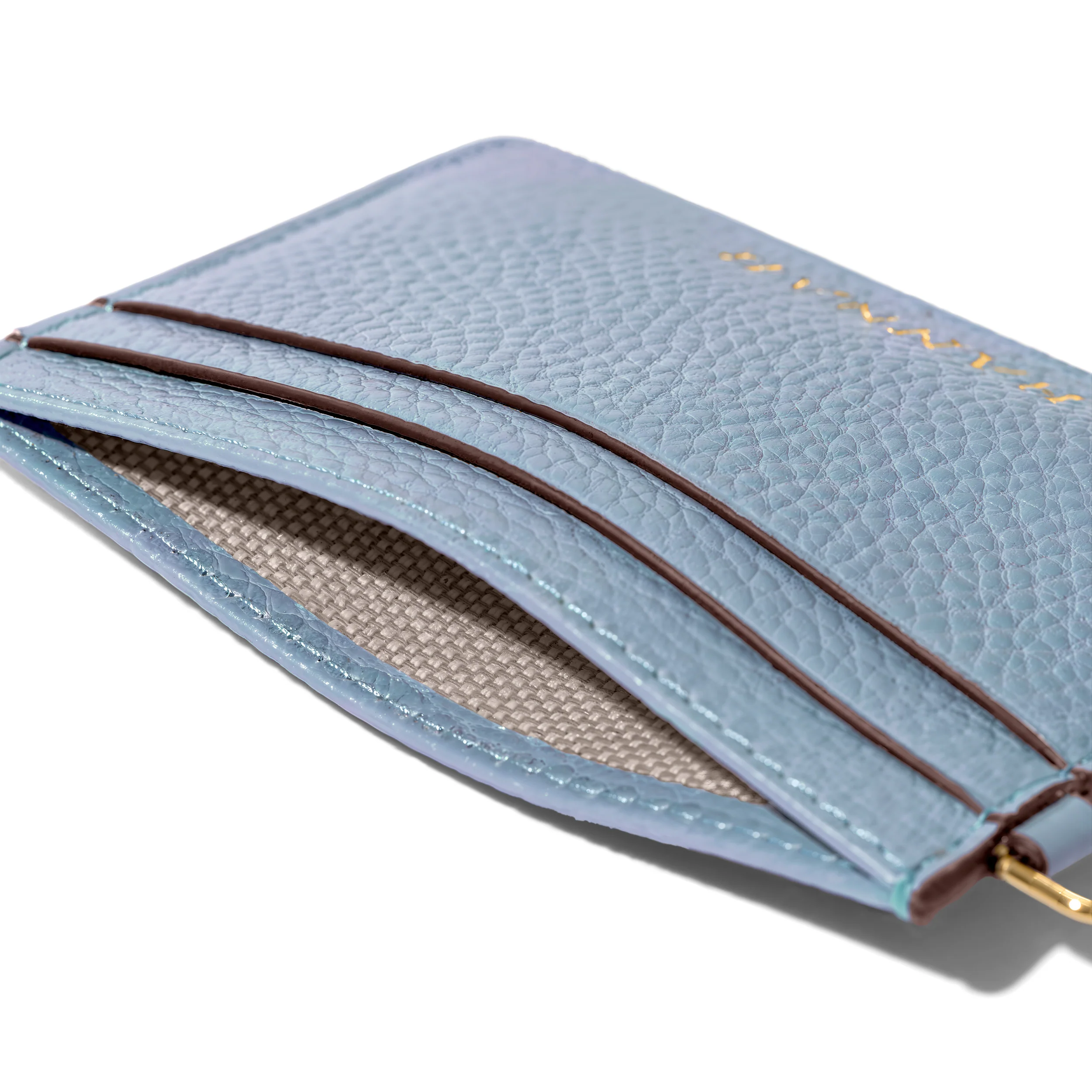 Leather Card Holder (Powder Blue) - Image 2