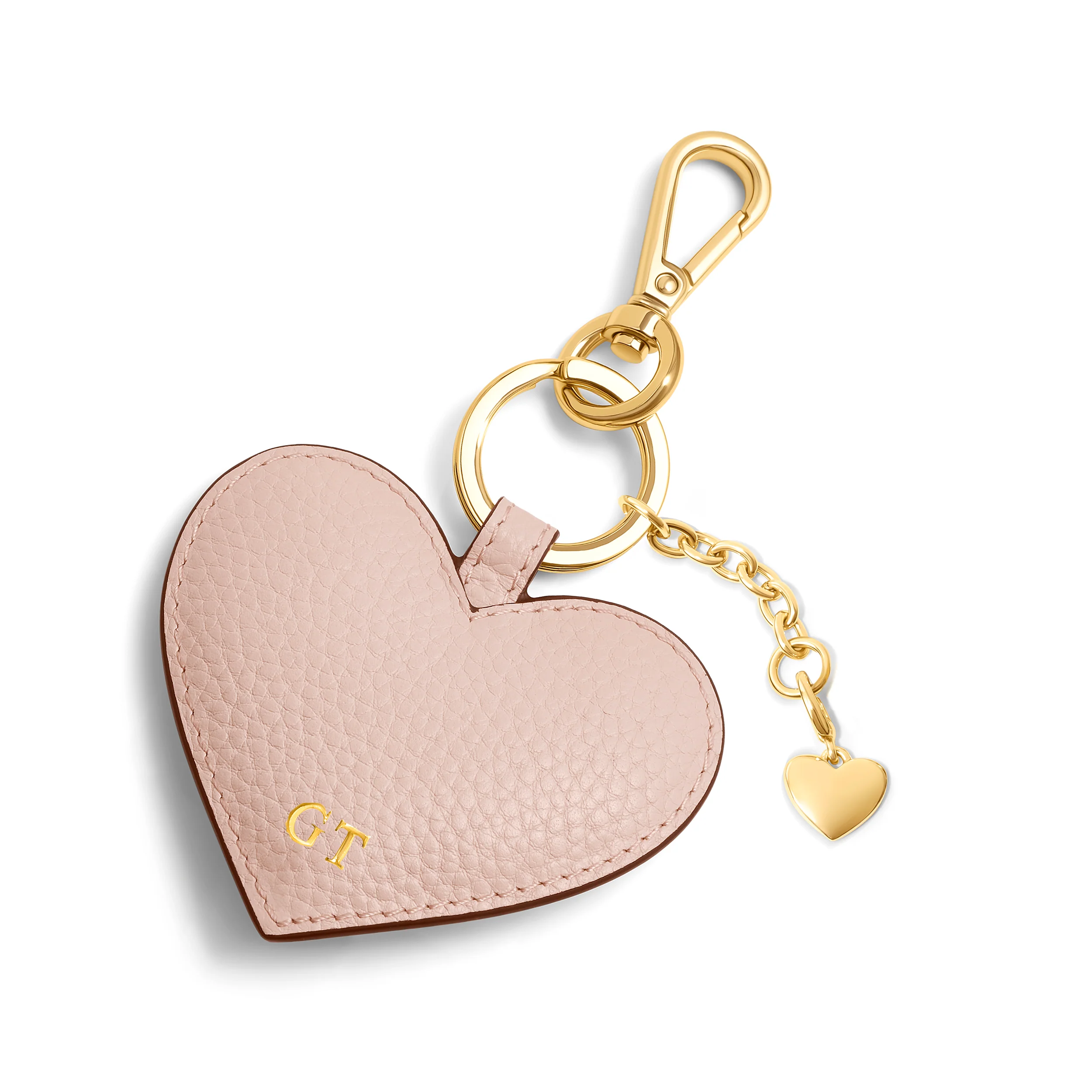 Leather Heart Keyring (Blush Nude) - Image 2