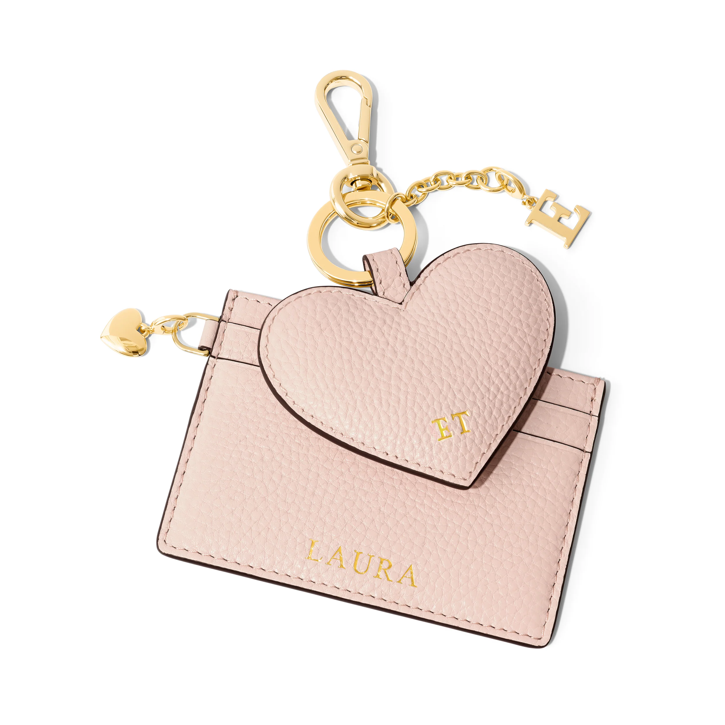 Leather Heart Keyring (Blush Nude) - Image 4
