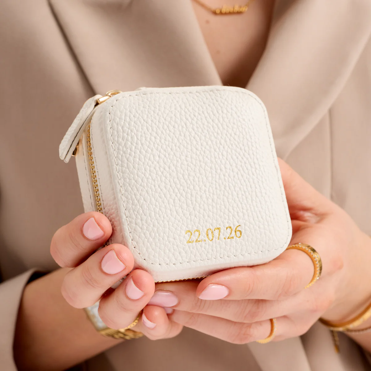 Leather Keepsake Box (Ivory) - Image 2