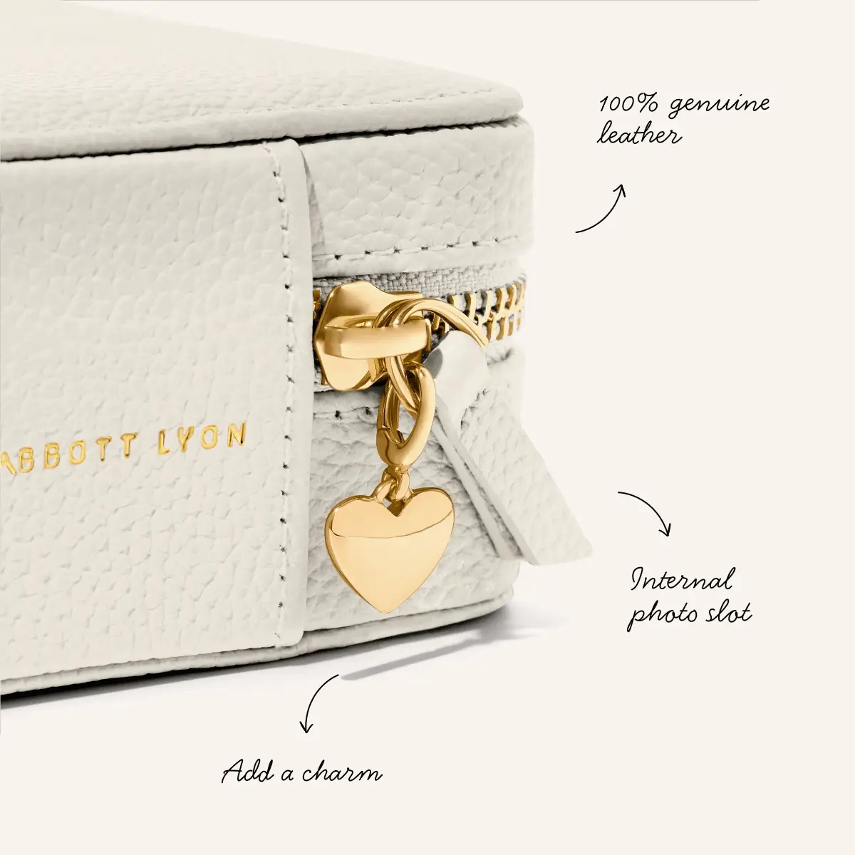 Leather Keepsake Box (Ivory) - Image 3