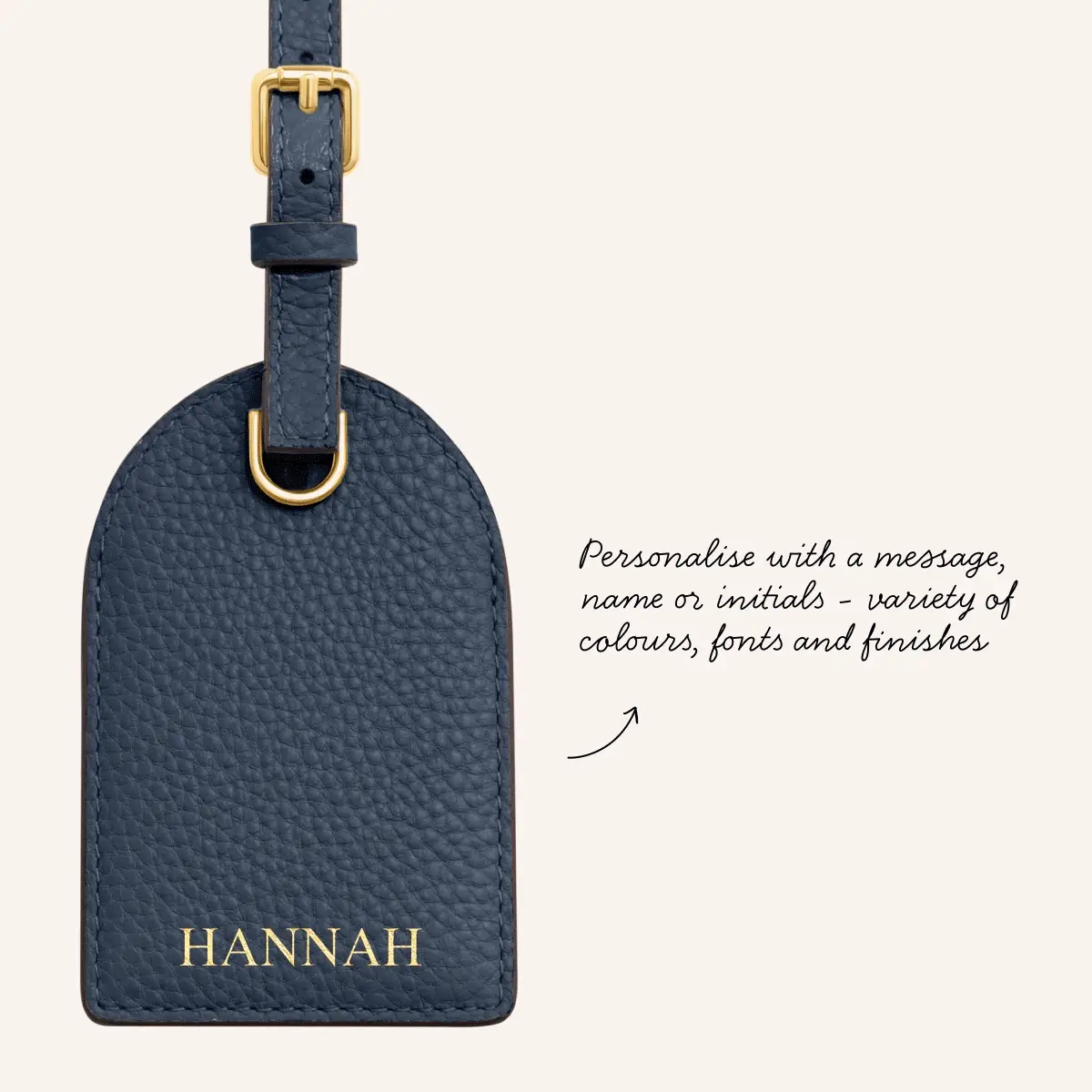 Leather Luggage Tag (Ivory) - Image 3