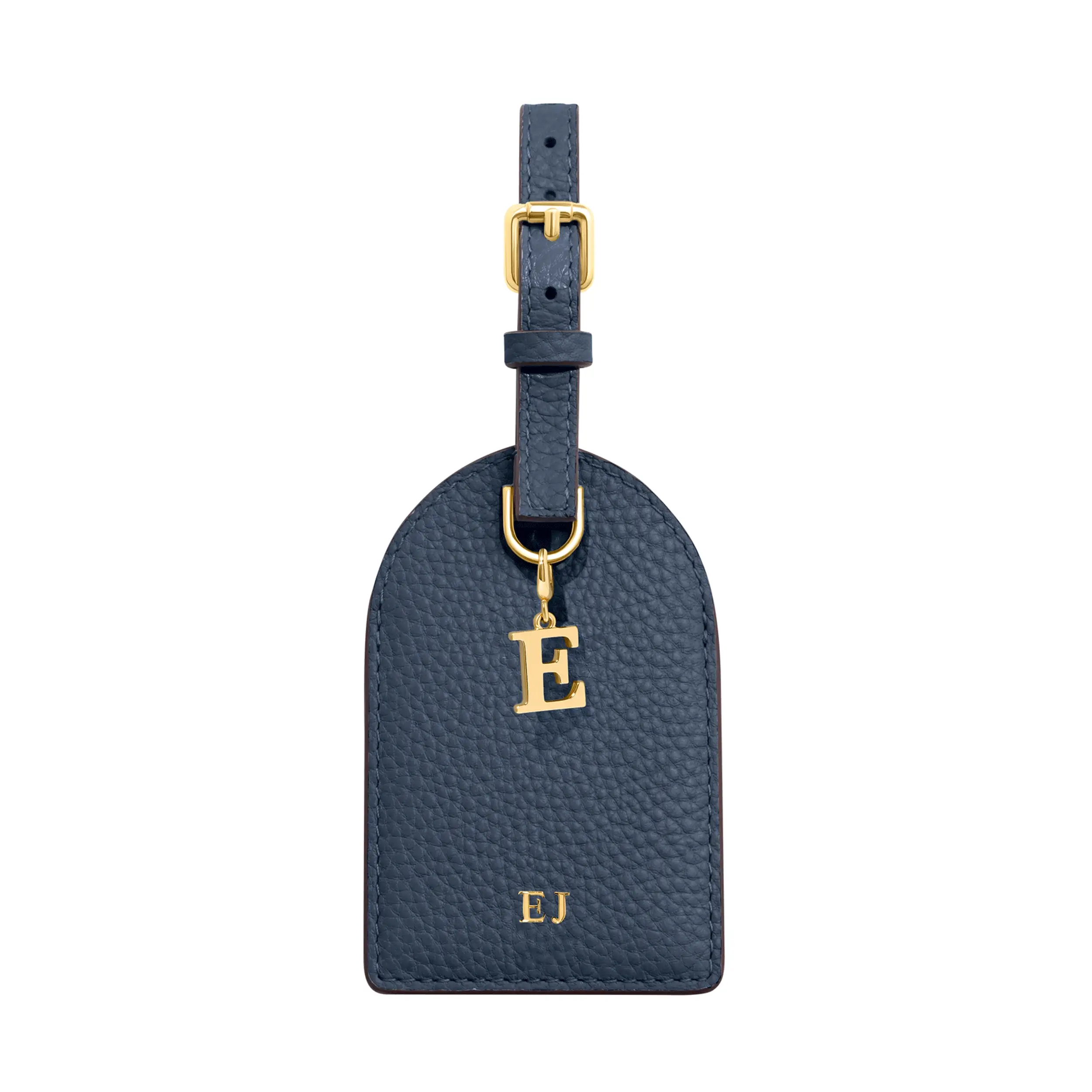 Leather Luggage Tag (Navy)