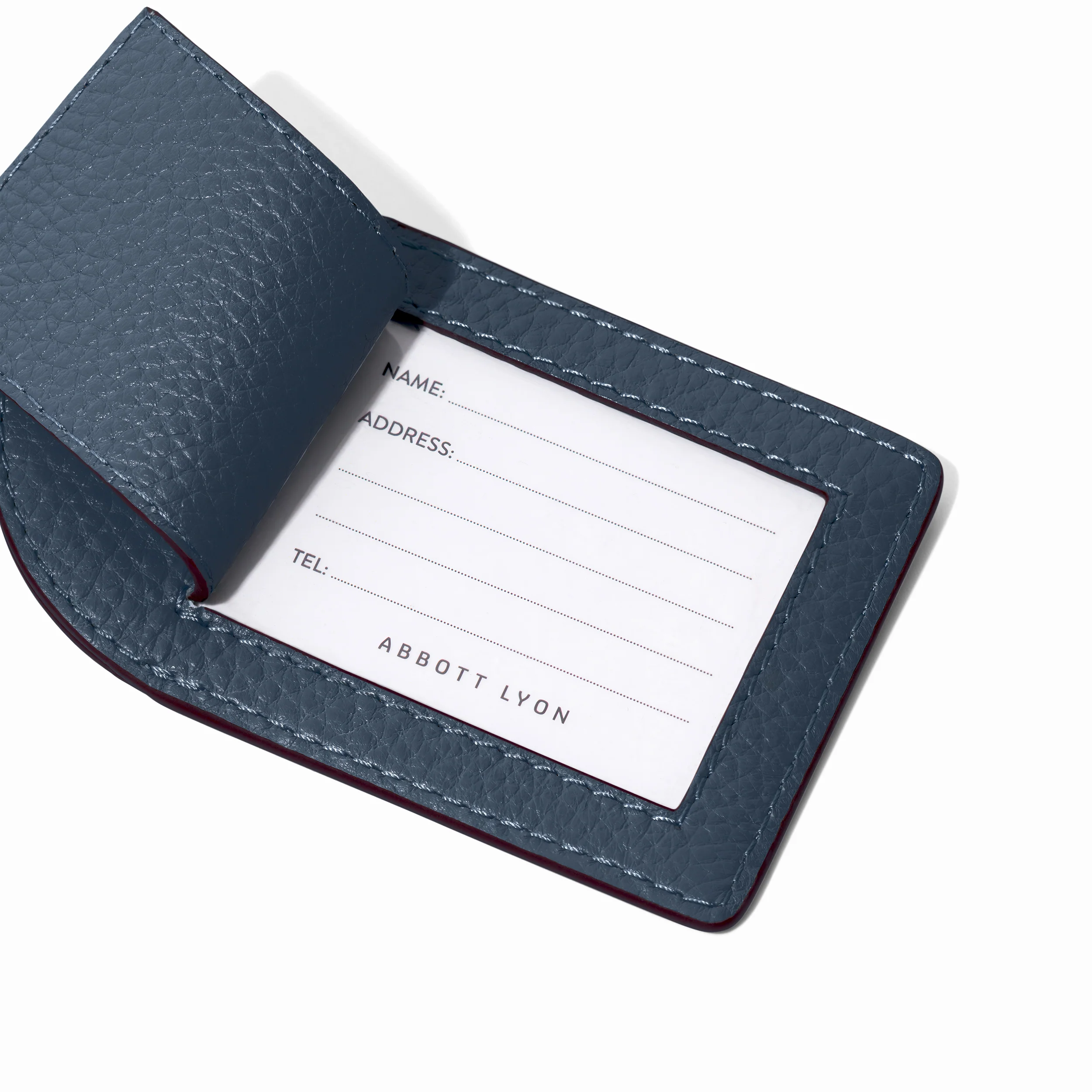 Leather Luggage Tag (Navy) - Image 2