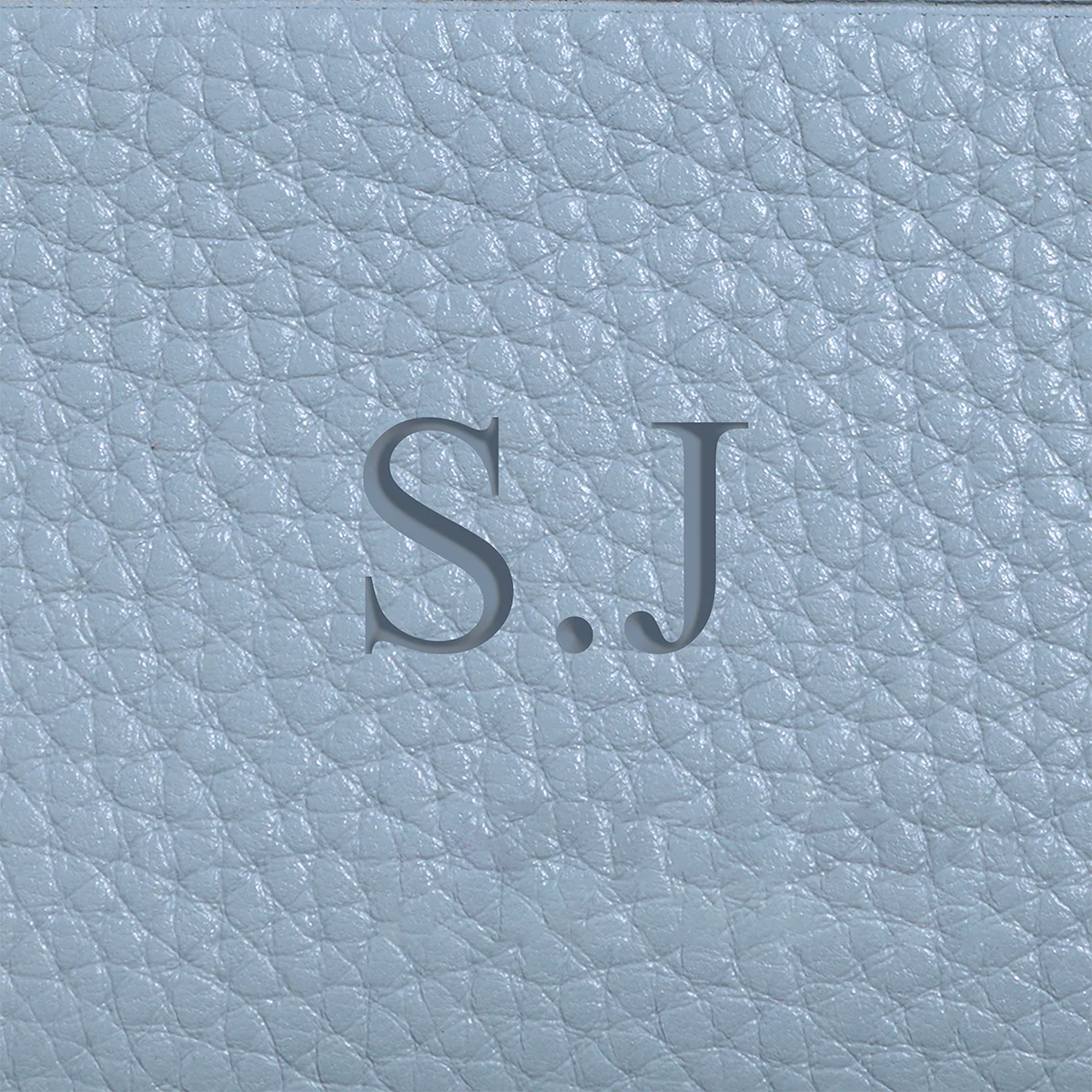 Leather Card Holder (Powder Blue) - Image 8