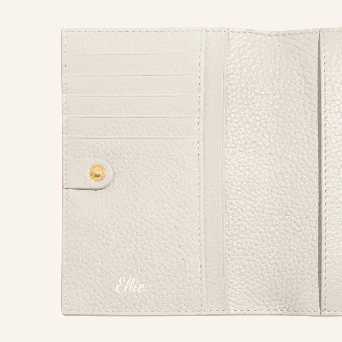 Leather Passport Holder (Ivory) - Image 2