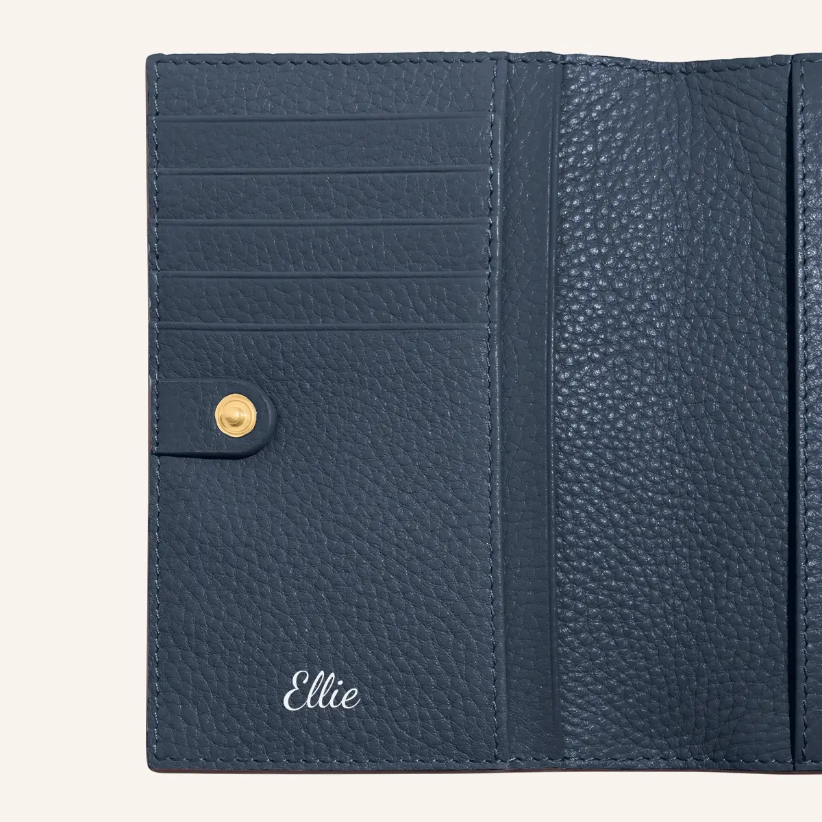Leather Passport Holder (Navy) - Image 2