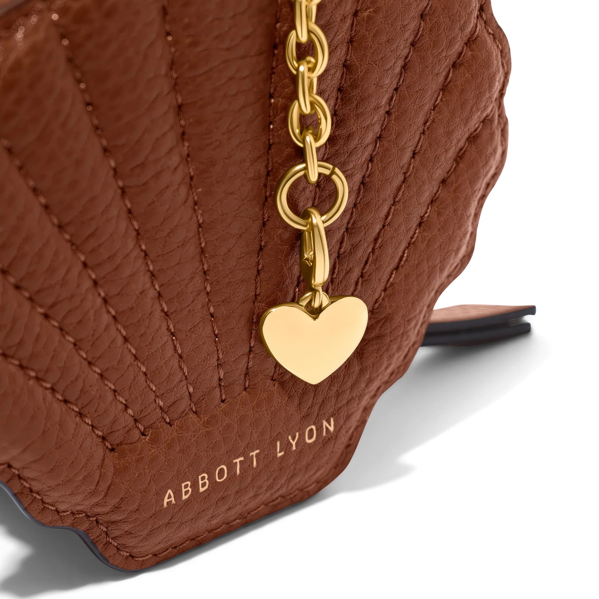 Leather Shell Pouch Keyring (Tan) - Image 4