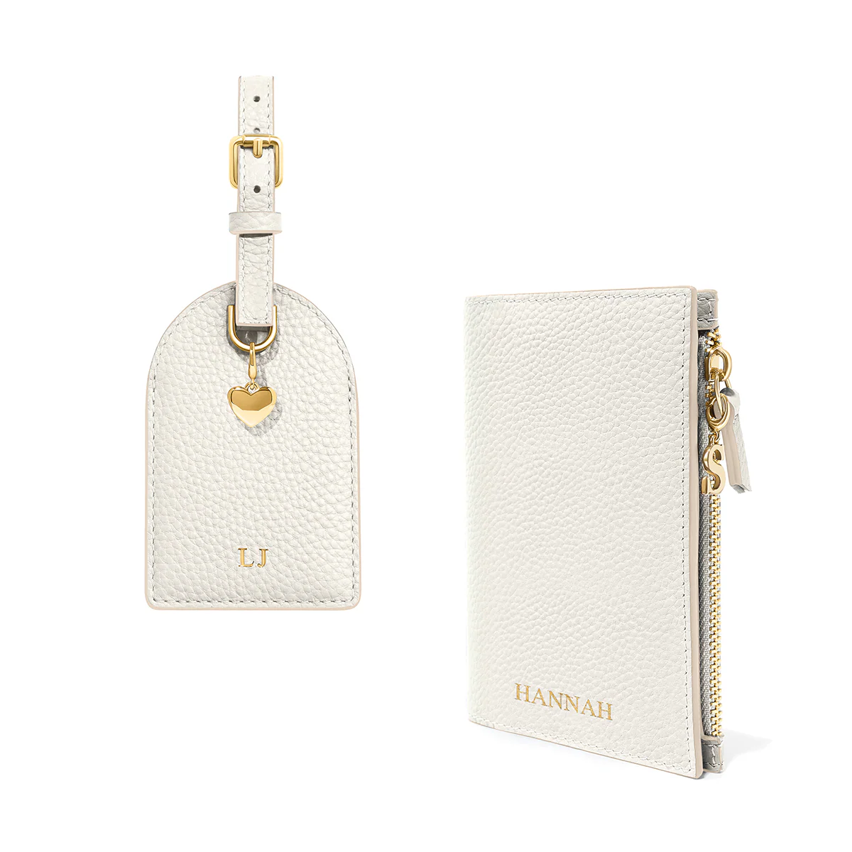 Leather Travel Set (Ivory) - Image 4