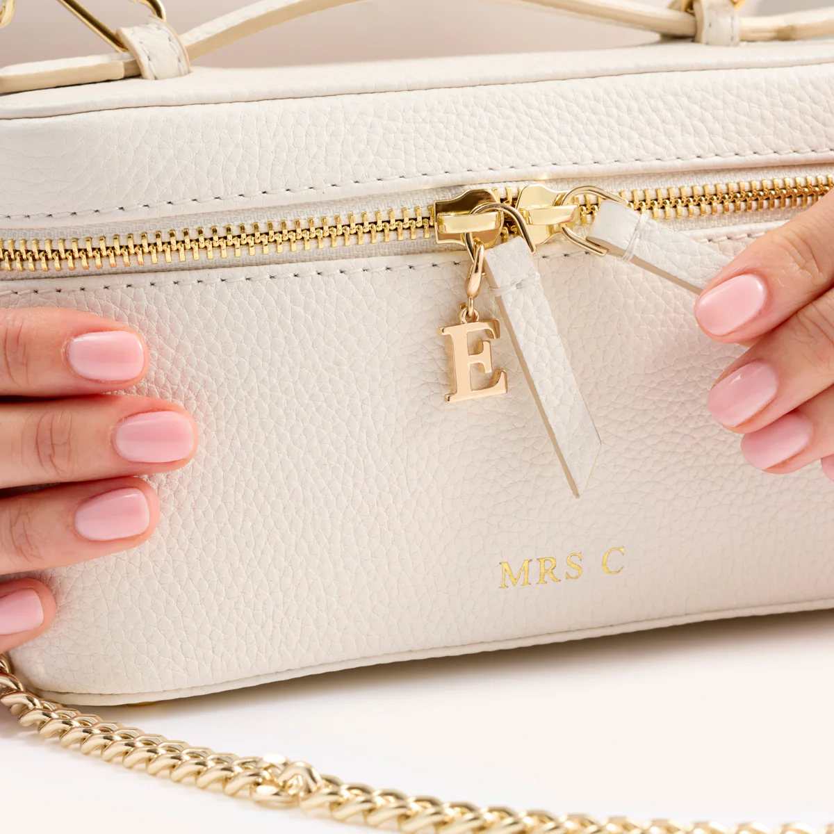 Leather Vanity Bag (Ivory) - Image 5