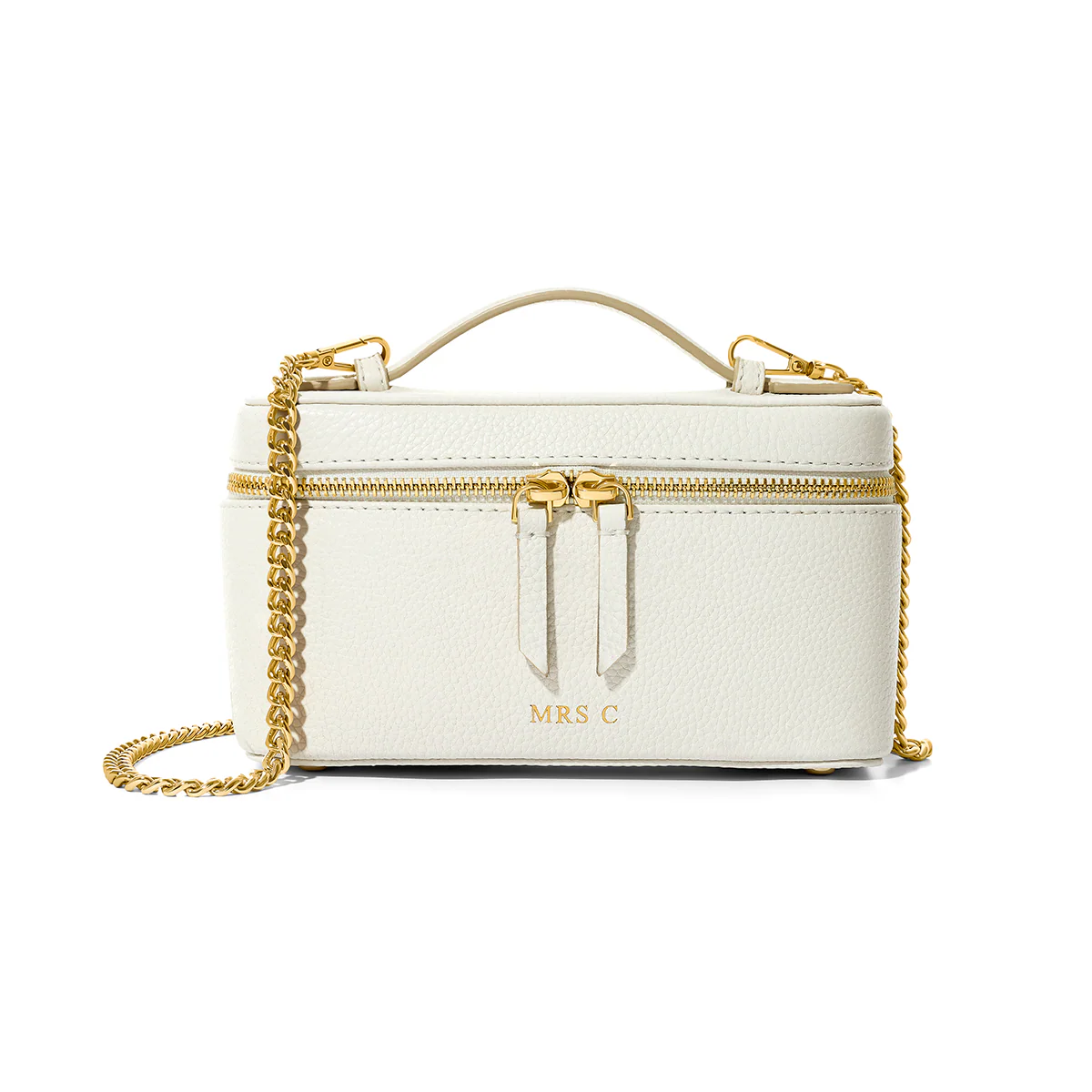 Leather Vanity Bag (Ivory) - Image 8
