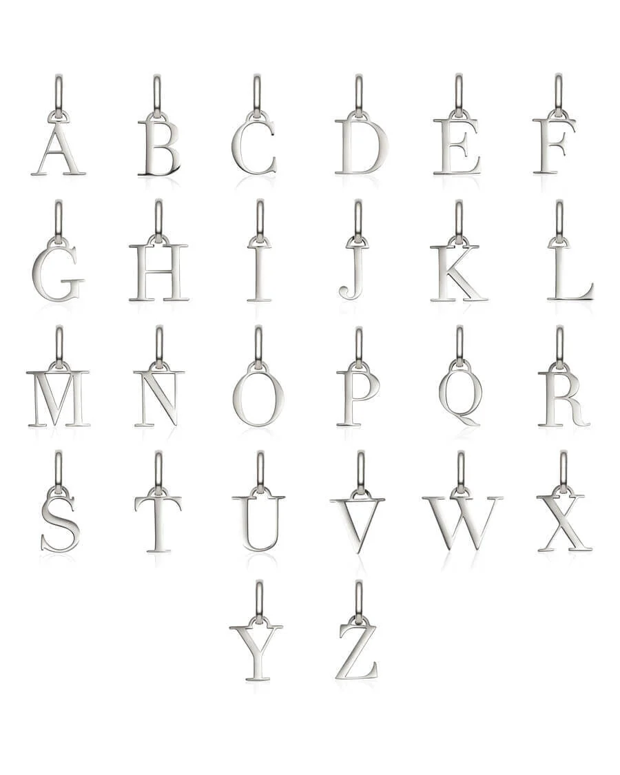 Letter & Birthstone Sphere Chain Layered Set (Silver) - Image 4