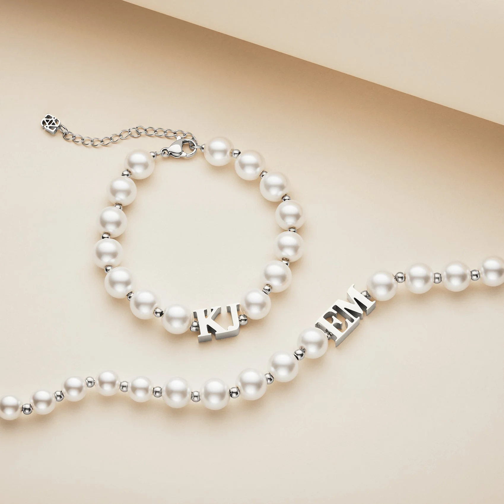 Lunar Pearl Initial Choker (Silver) - Image 4