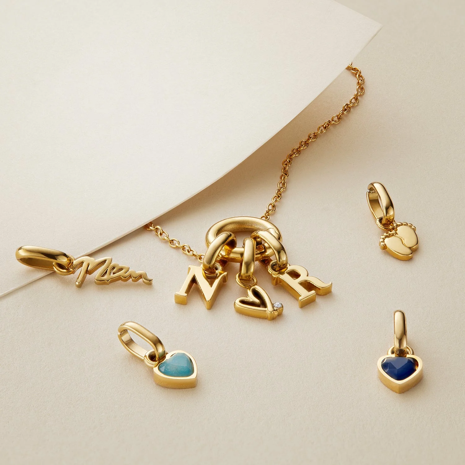 Stories Initial Pendant (Gold) - Image 2