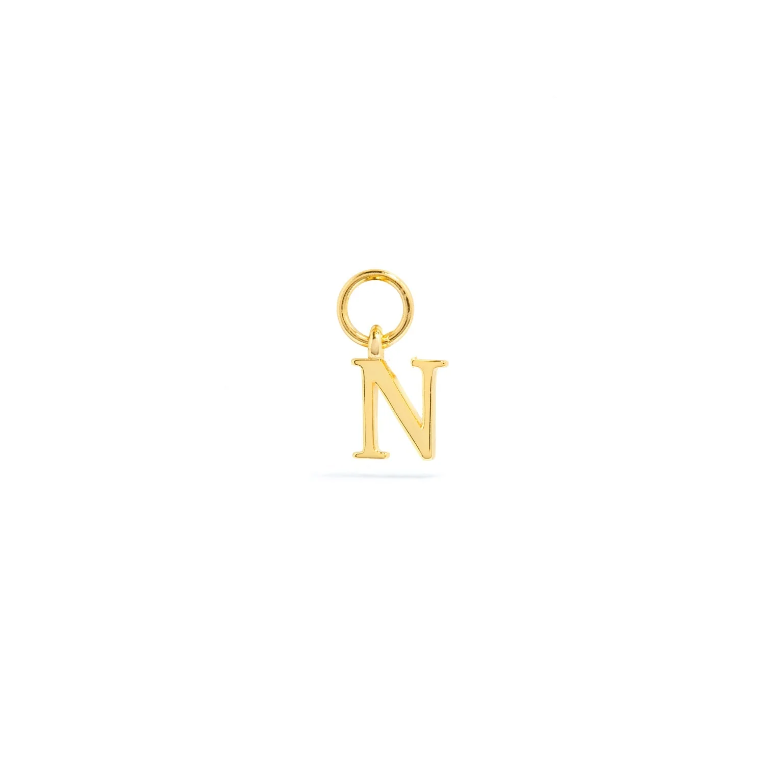 Stories Mini Initial Hoop Charm (Gold) - Image 14
