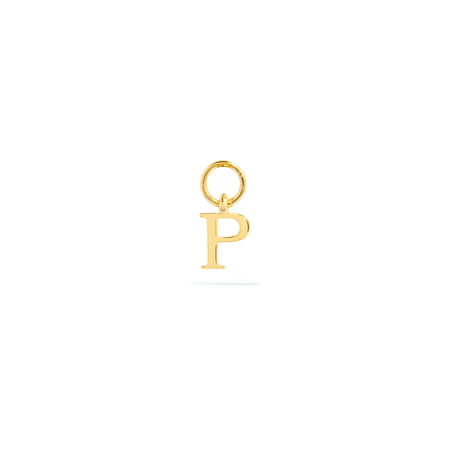 Stories Mini Initial Hoop Charm (Gold) - Image 16