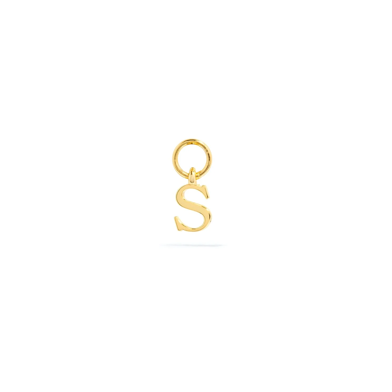 Stories Mini Initial Hoop Charm (Gold) - Image 19