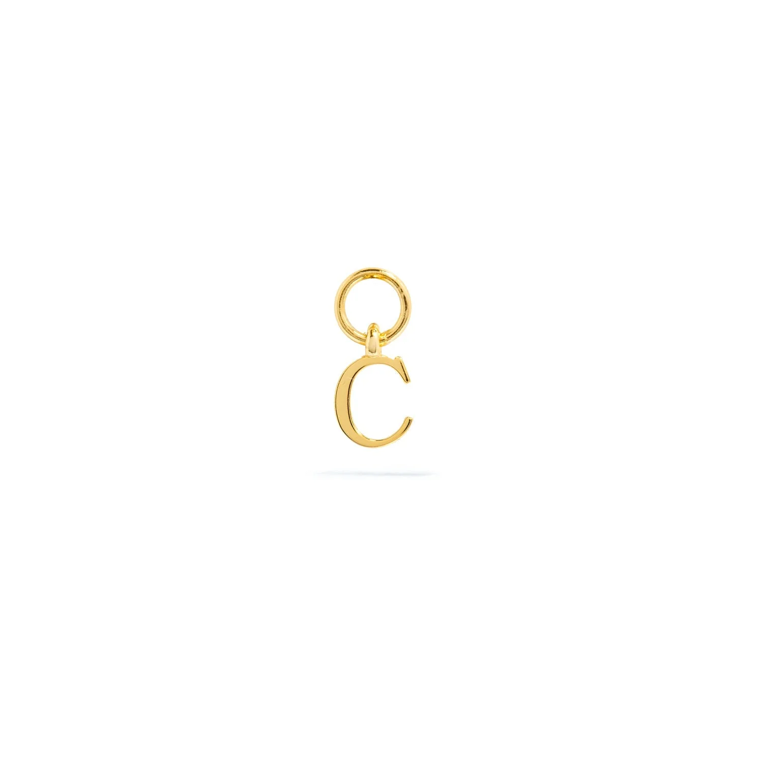 Stories Mini Initial Hoop Charm (Gold) - Image 3