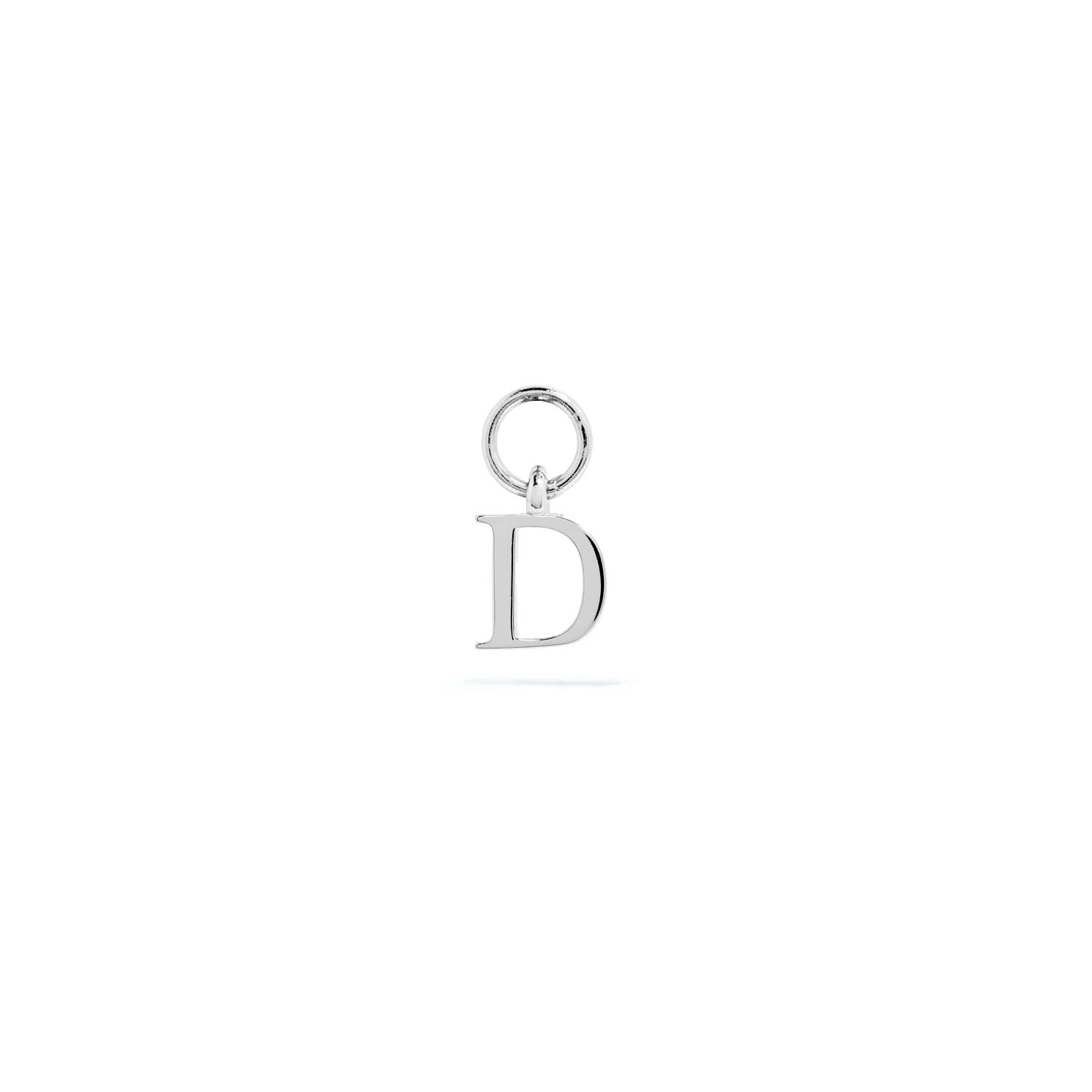 Stories Mini Initial Hoop Charm (Silver) - Image 4