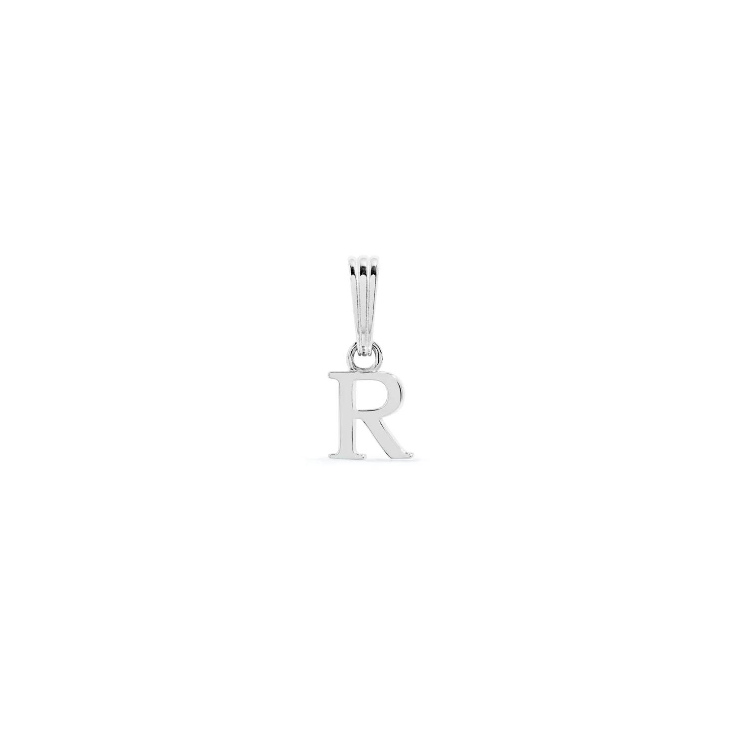 Sterling Silver Mini Initial Pendant (Silver) - Image 18