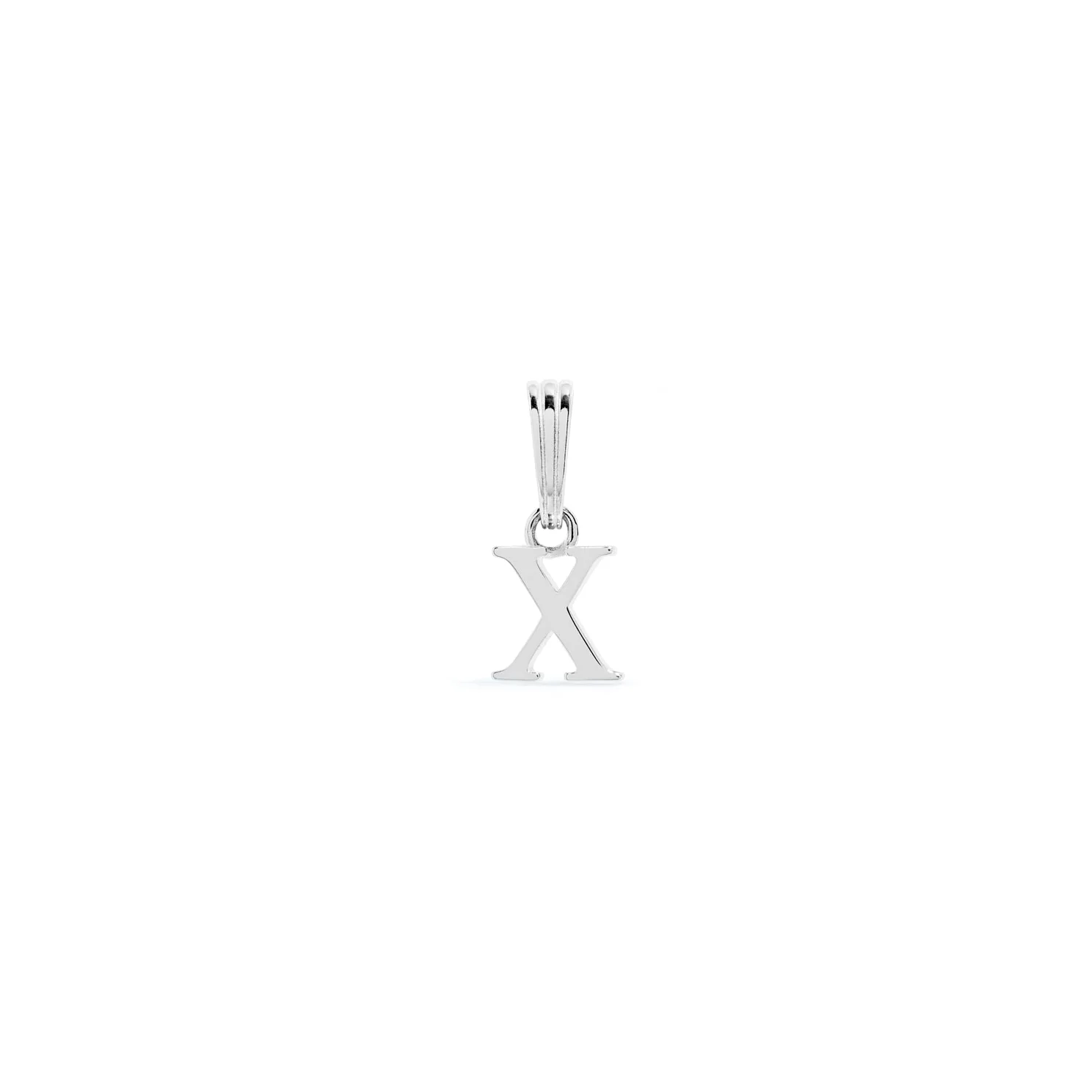 Sterling Silver Mini Initial Pendant (Silver) - Image 24