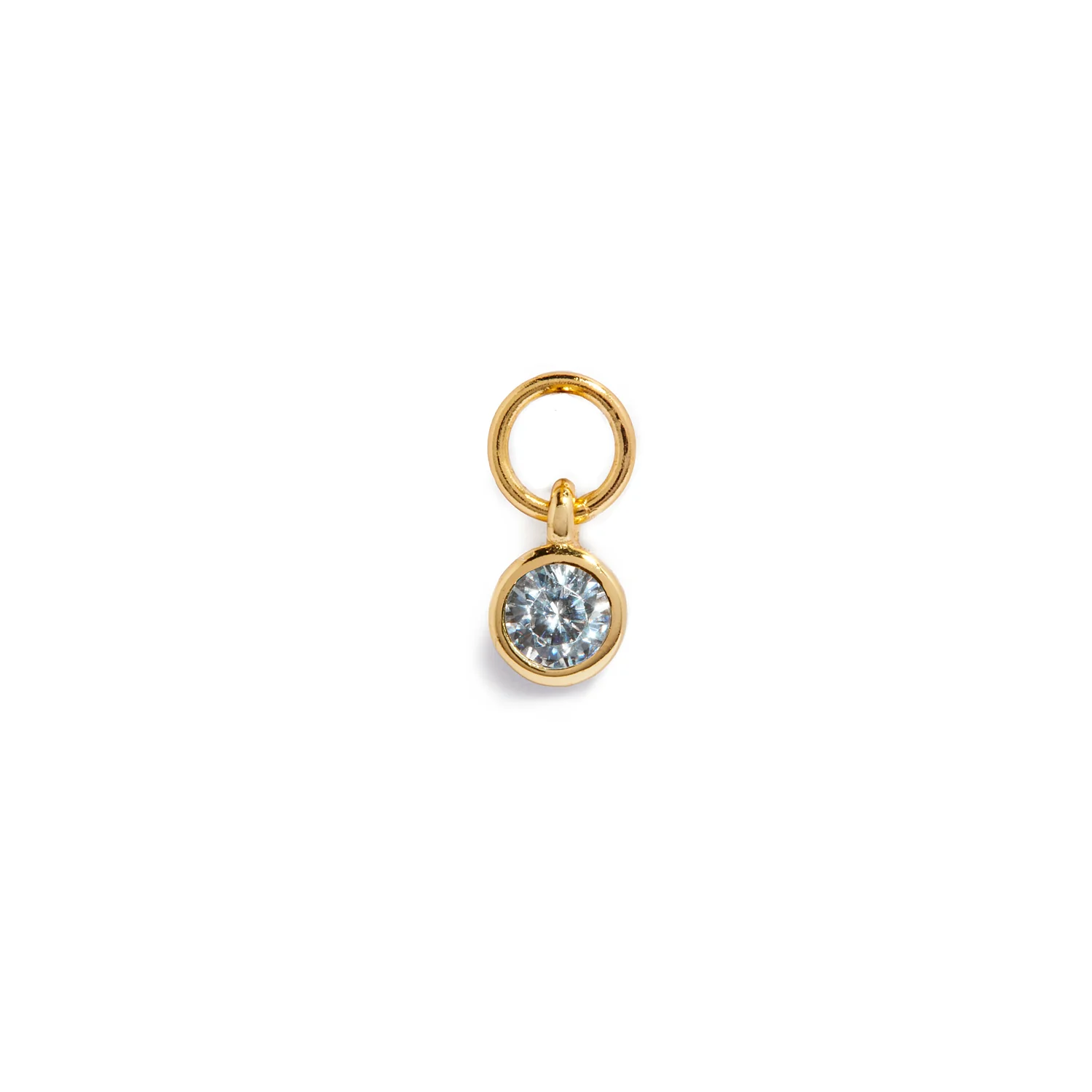 Stories Mini Birthstone Hoop Charm (Gold) - Image 4