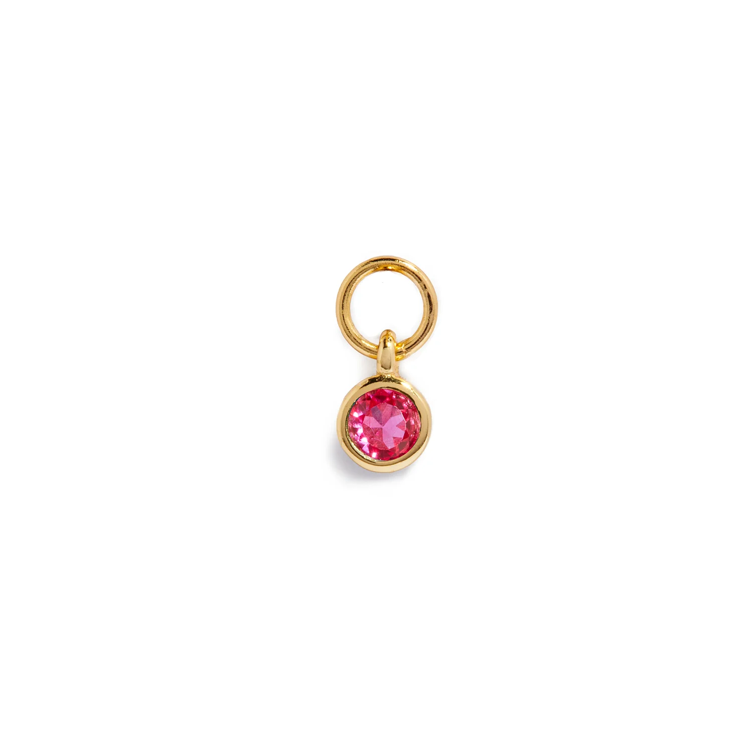 Stories Mini Birthstone Hoop Charm (Gold) - Image 7