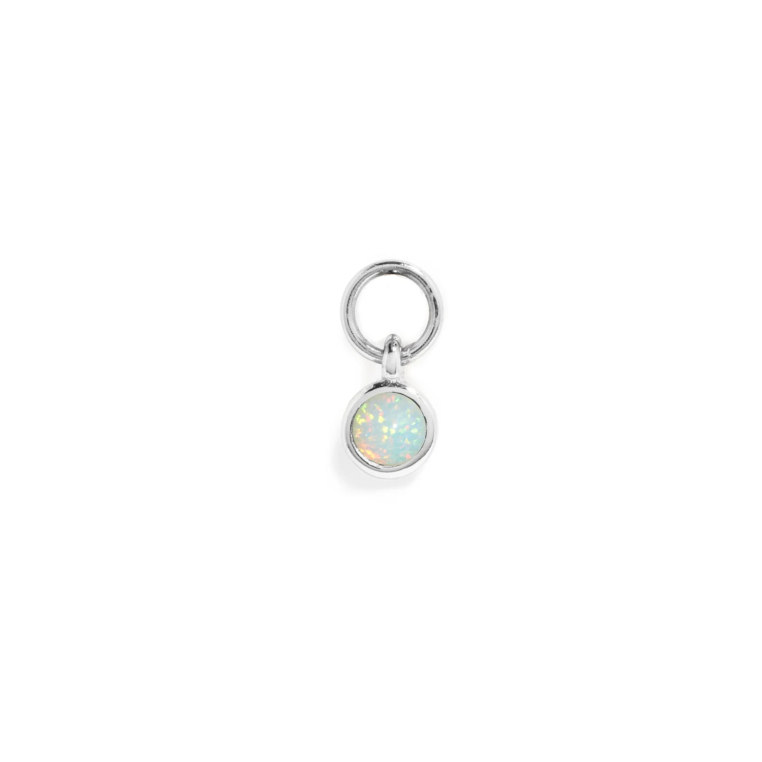 Stories Mini Birthstone Hoop Charm (Silver) - Image 10