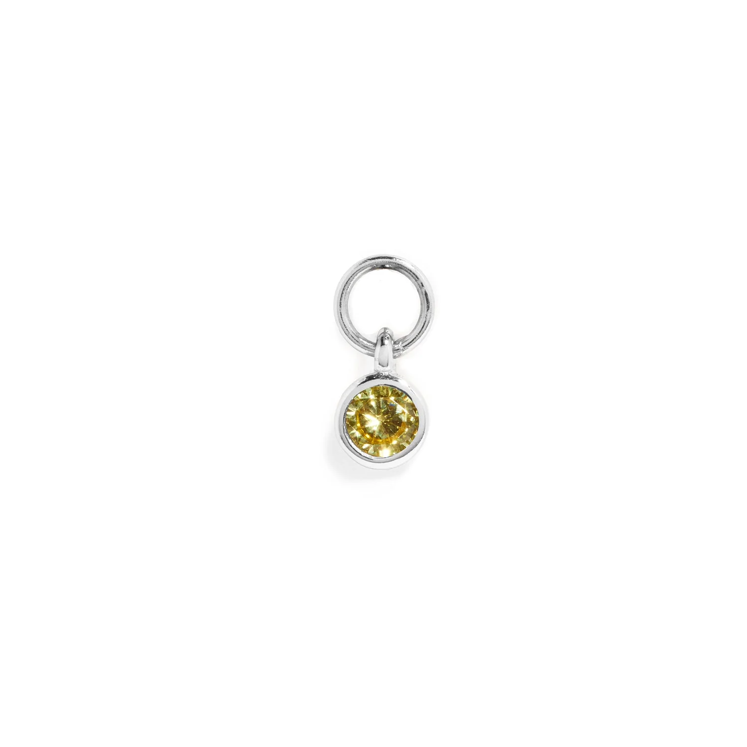 Stories Mini Birthstone Hoop Charm (Silver) - Image 11