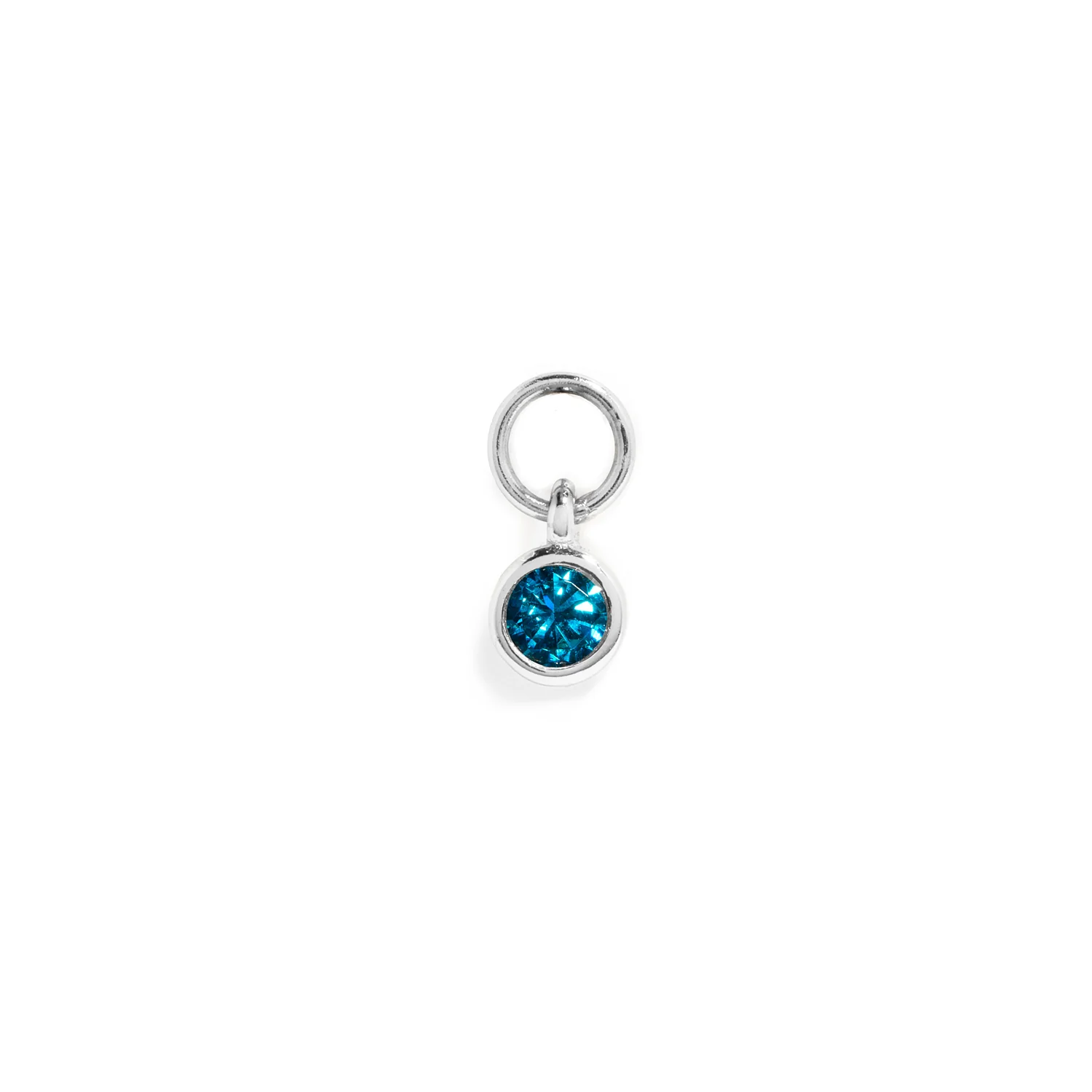 Stories Mini Birthstone Hoop Charm (Silver) - Image 12