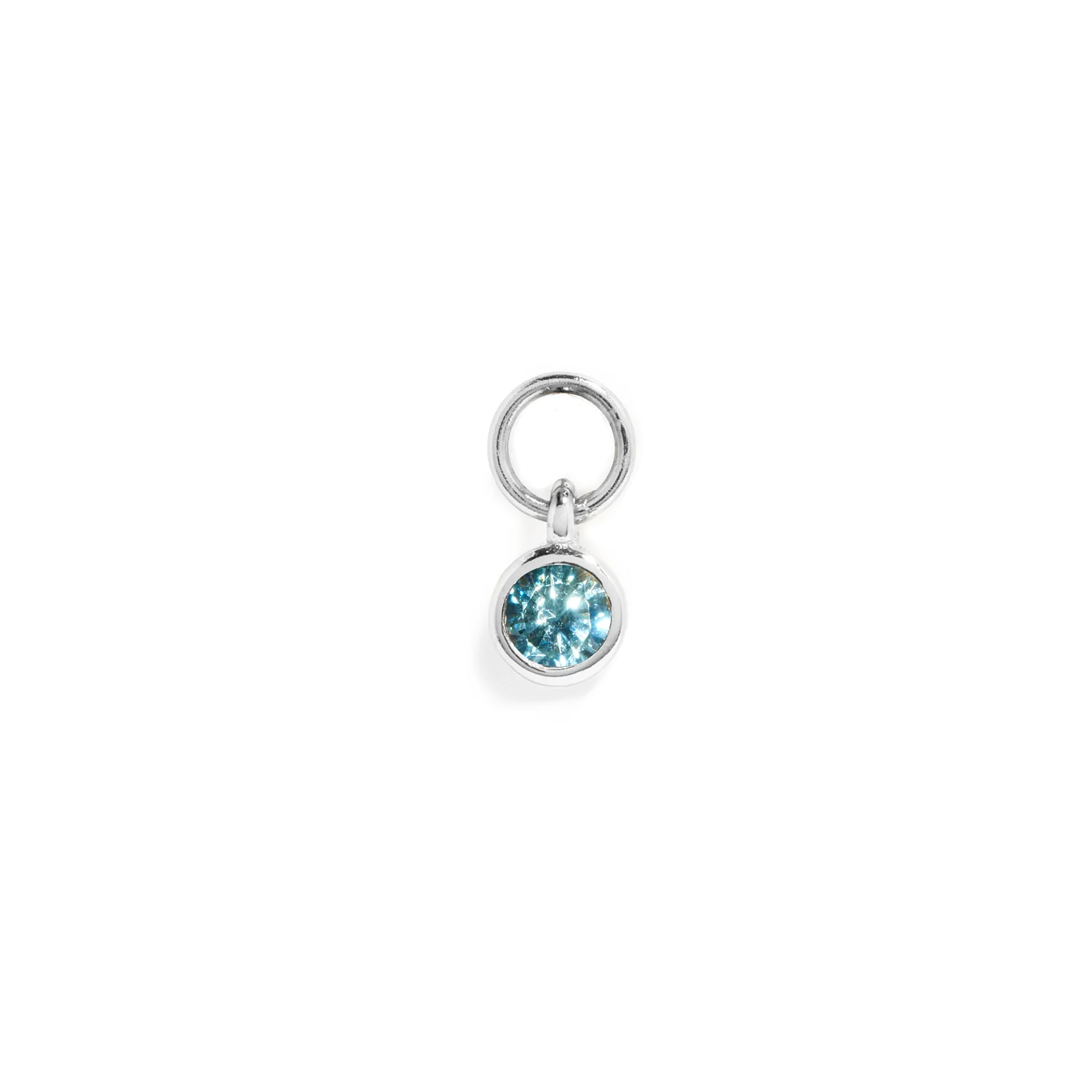 Stories Mini Birthstone Hoop Charm (Silver) - Image 3