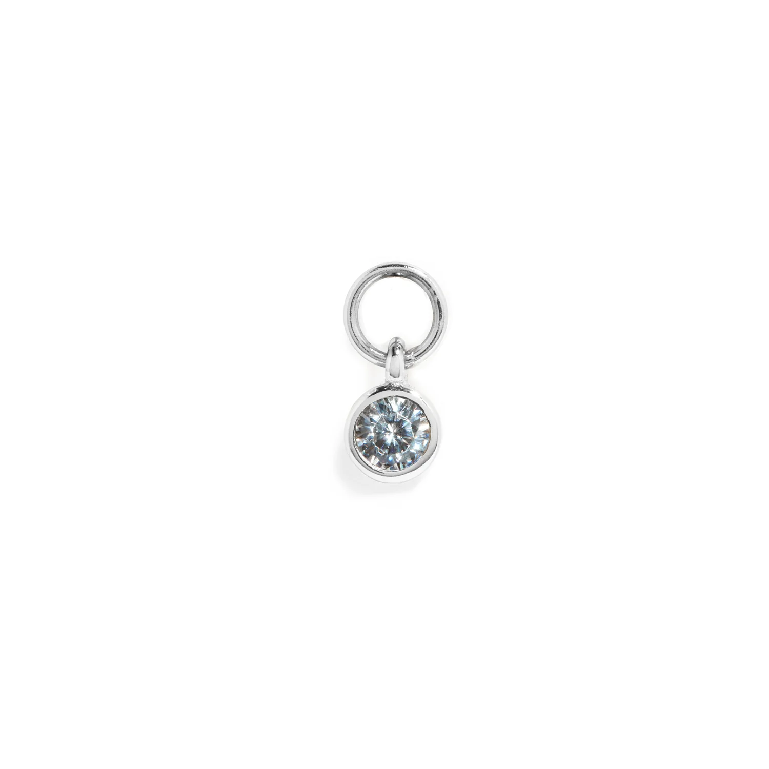 Stories Mini Birthstone Hoop Charm (Silver) - Image 4