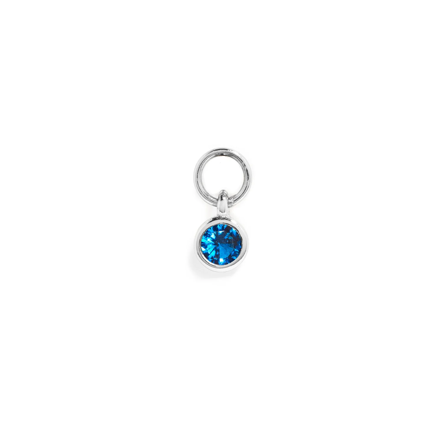 Stories Mini Birthstone Hoop Charm (Silver) - Image 9