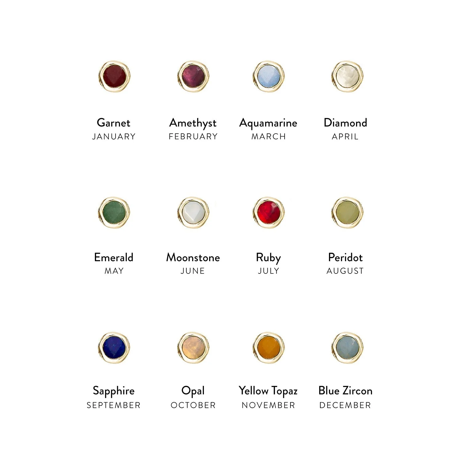 Made Mine Charms - Round Birthstone Charms (Gold) - Image 2