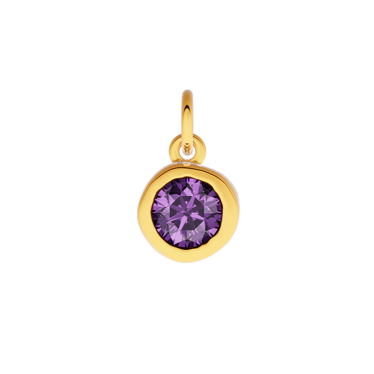 Made Mine Fine Charm - Molten Round Birthstone (Gold) - Image 3