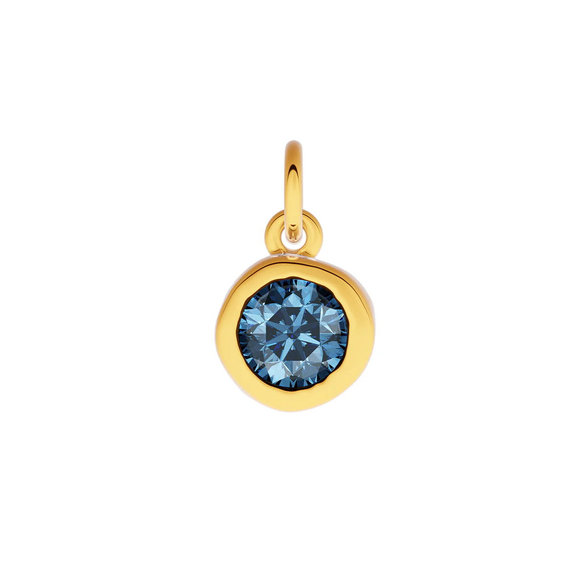 Made Mine Fine Charm - Molten Round Birthstone (Gold) - Image 4