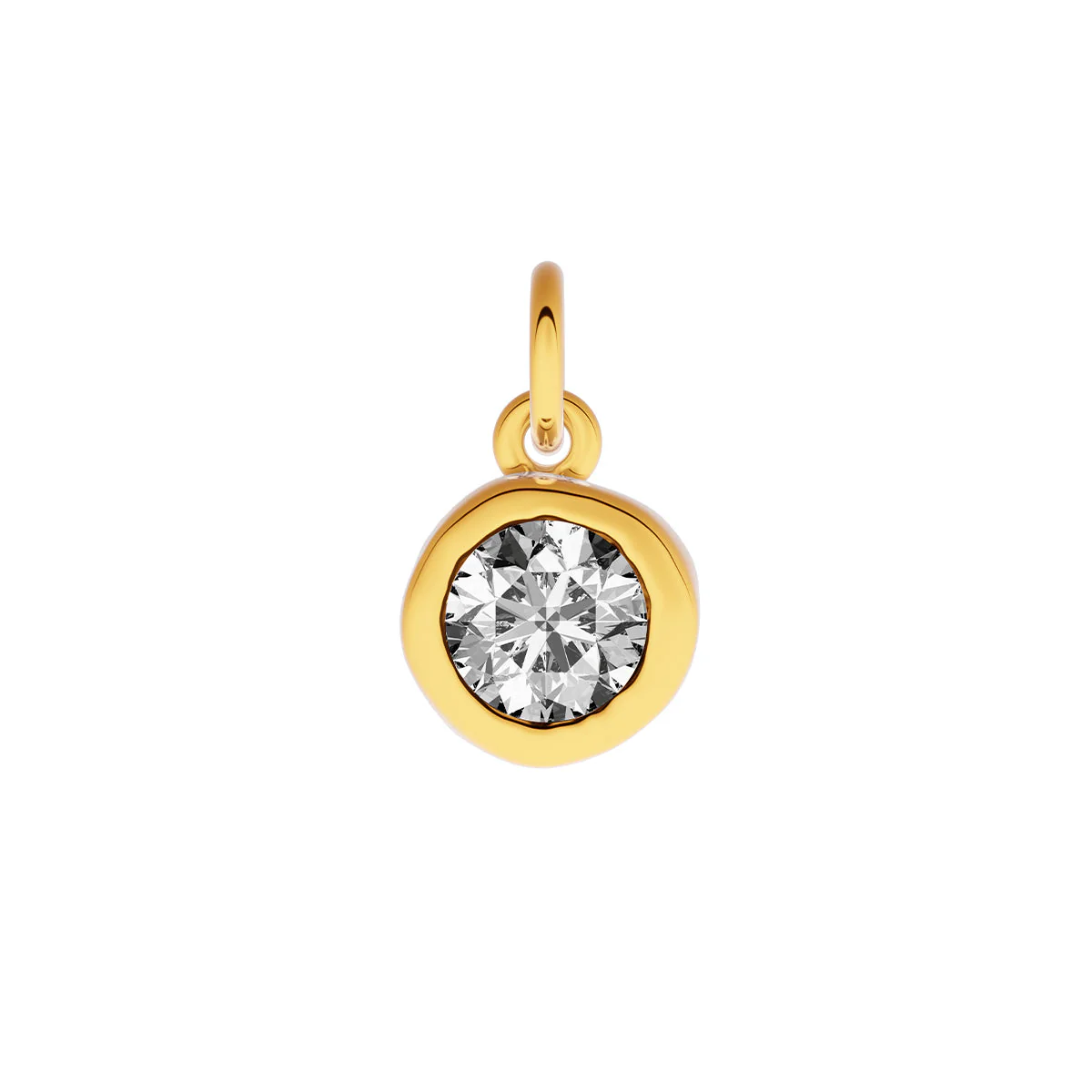 Made Mine Fine Charm - Molten Round Birthstone (Gold) - Image 5