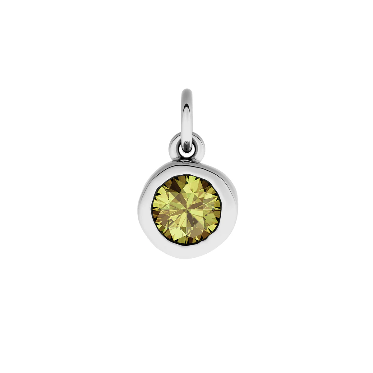 Made Mine Fine Charm - Molten Round Birthstone (Silver) - Image 3