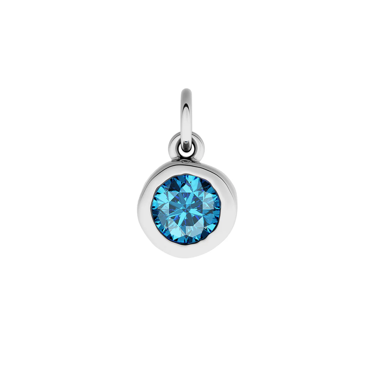 Made Mine Fine Charm - Molten Round Birthstone (Silver) - Image 4